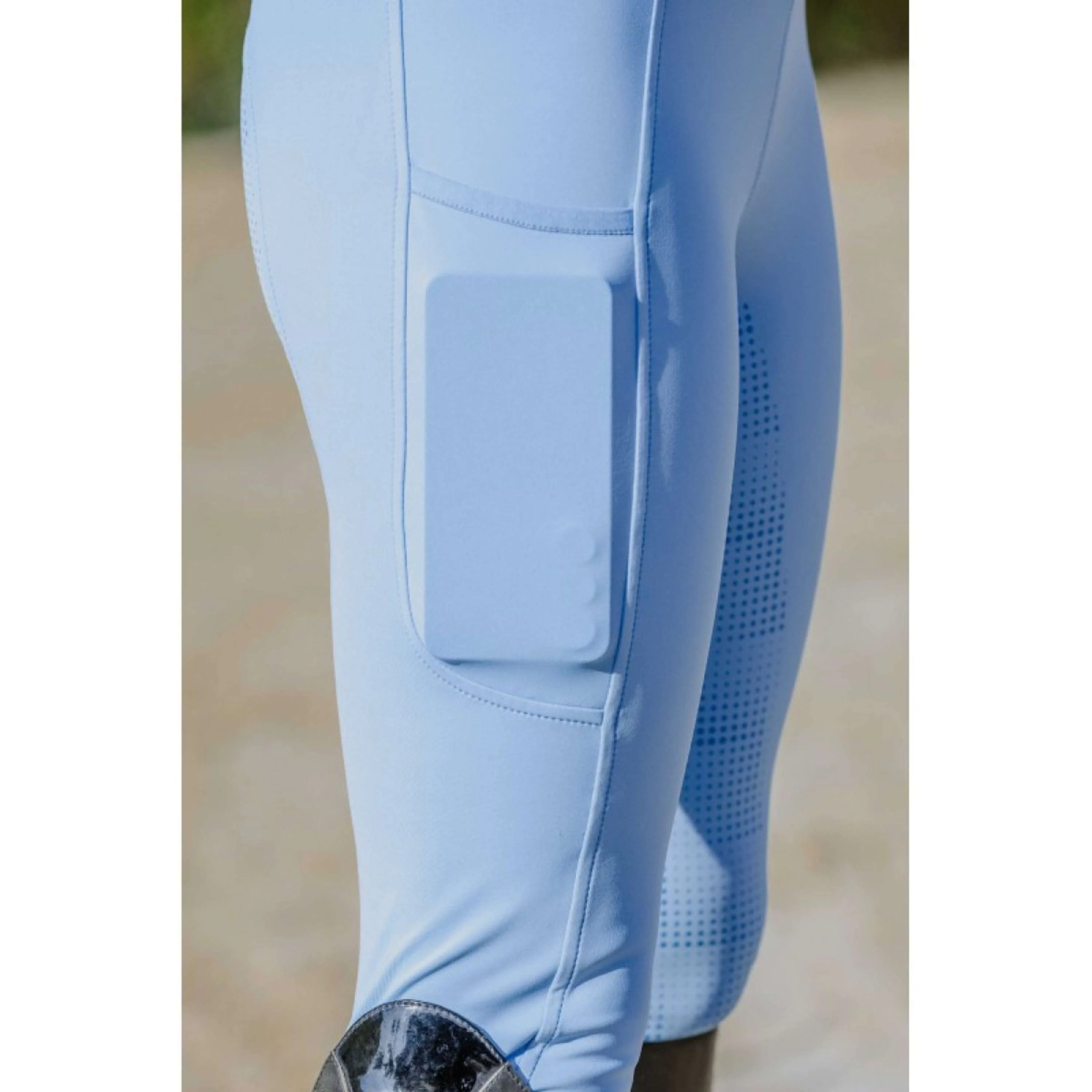 EQUITHÈME Legging d'Équitation Fanny Full Grip Bleu Clair - Image 7