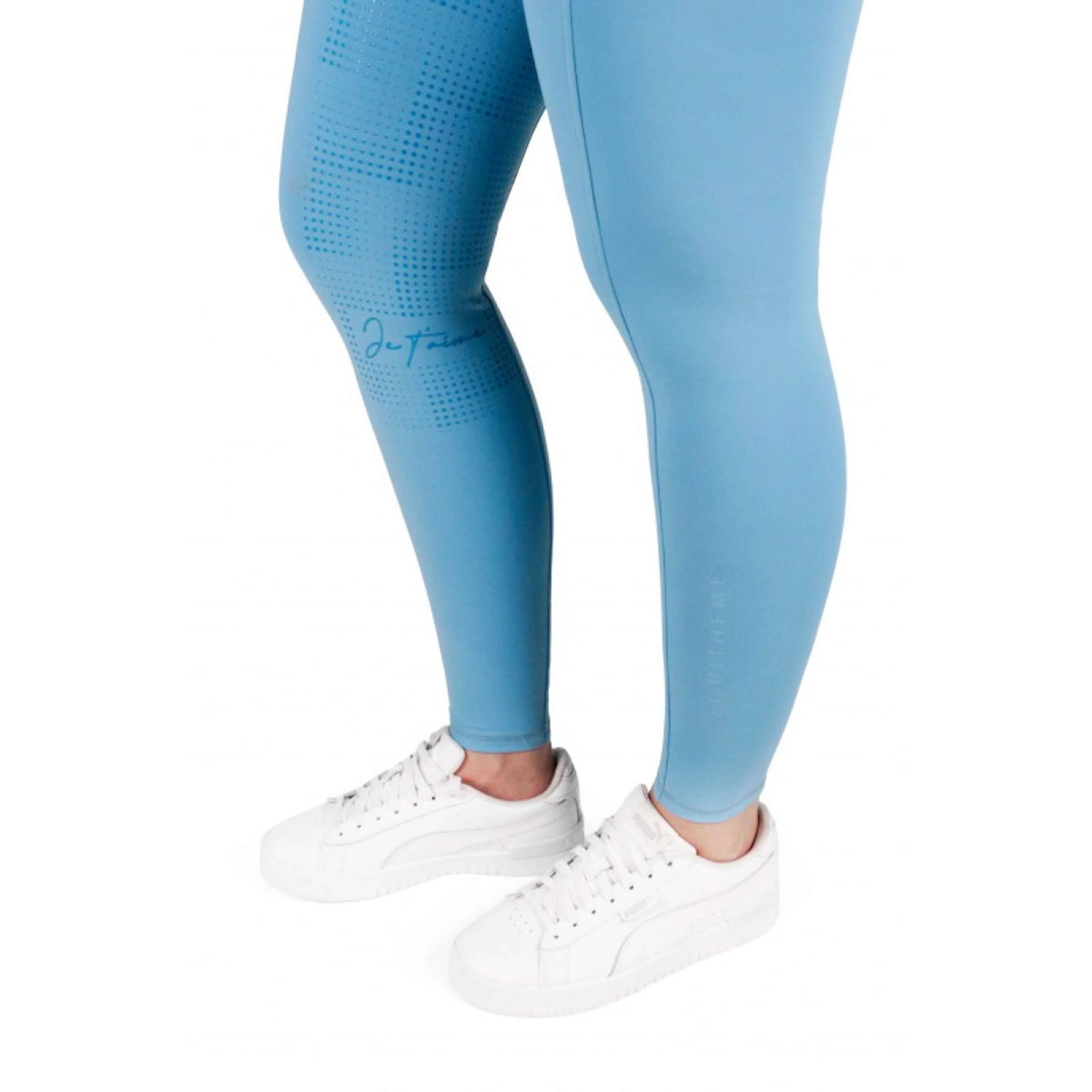 EQUITHÈME Legging d'Équitation Fanny Full Grip Bleu Clair - Image 8