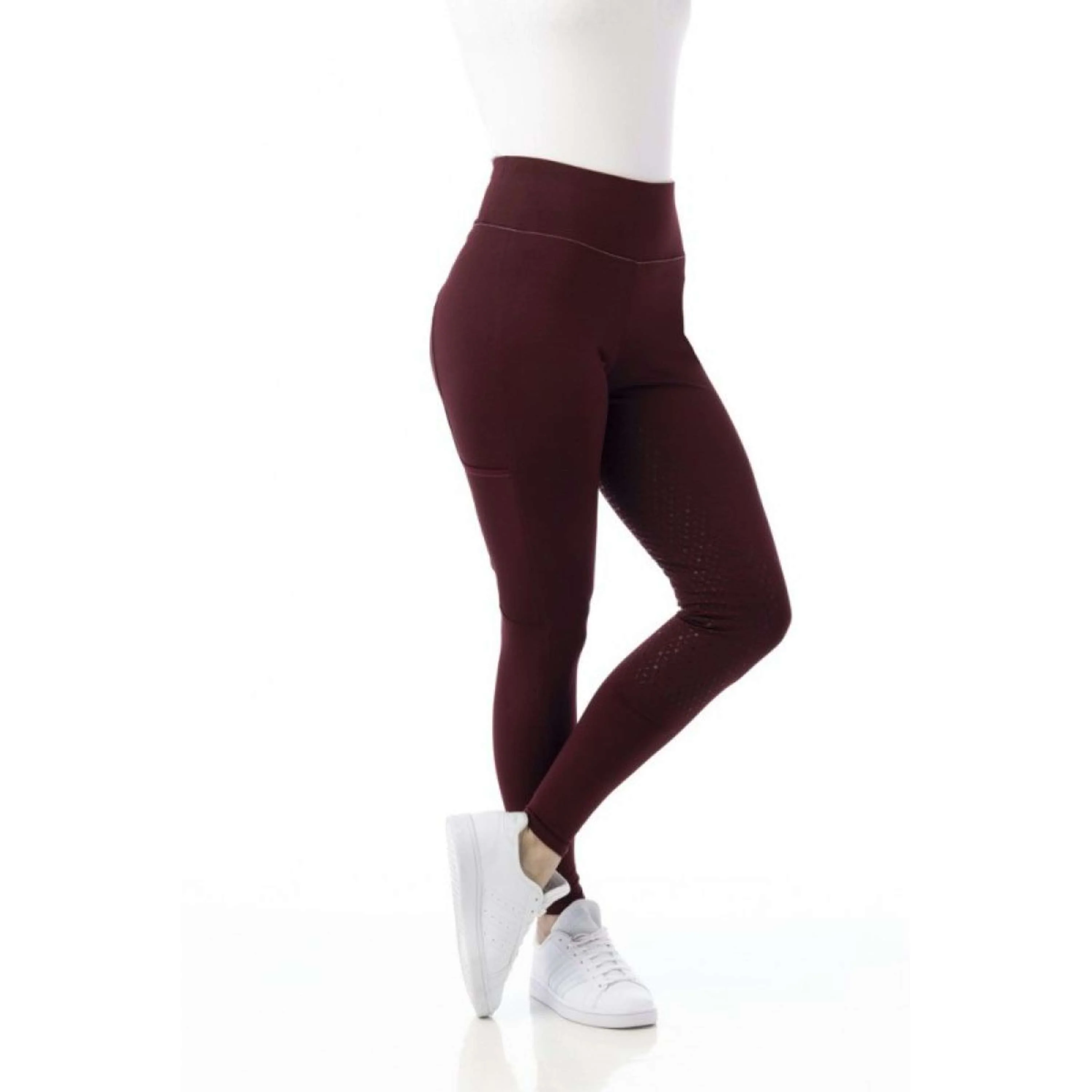 EQUITHÈME Legging d'Équitation Lyly Pull-On Rouge foncé - Image 2