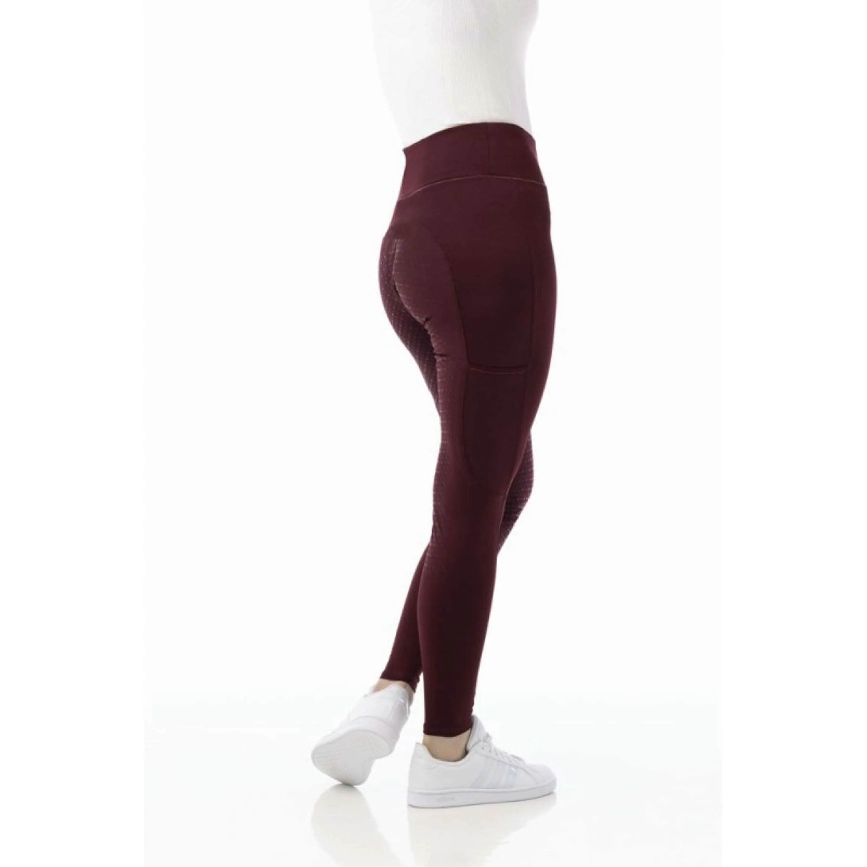 EQUITHÈME Legging d'Équitation Lyly Pull-On Rouge foncé - Image 3