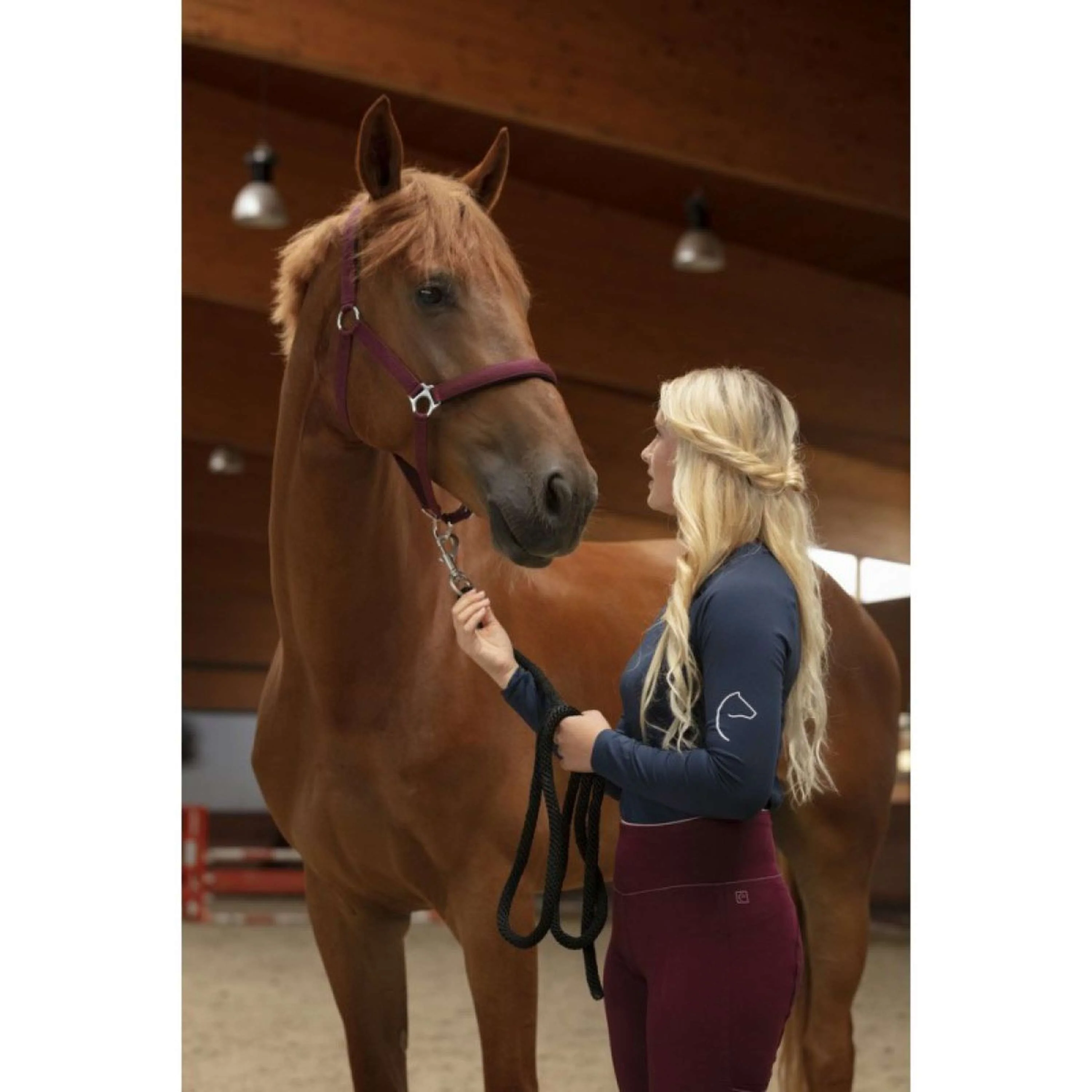 EQUITHÈME Legging d'Équitation Lyly Pull-On Rouge foncé - Image 4
