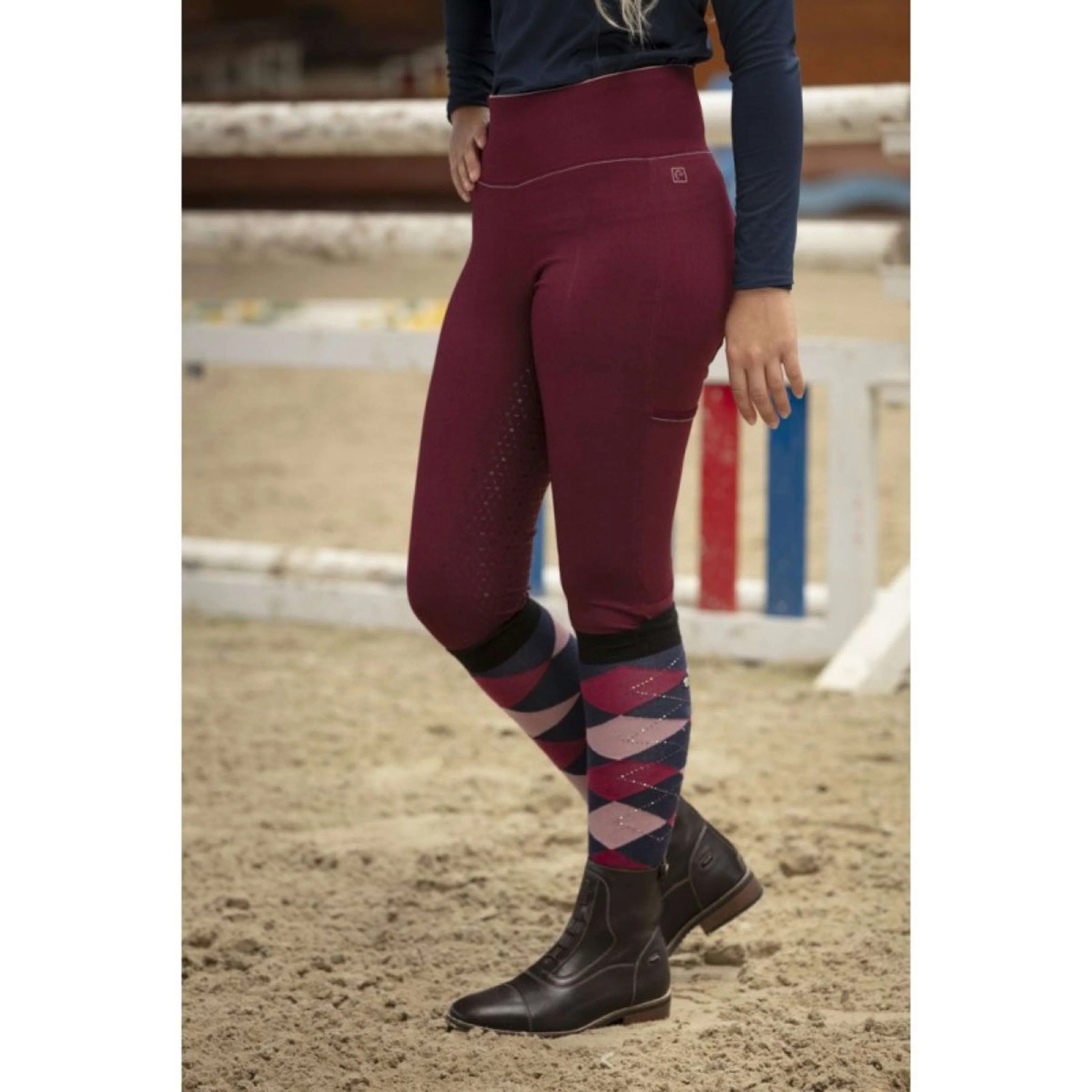 EQUITHÈME Legging d'Équitation Lyly Pull-On Rouge foncé - Image 5
