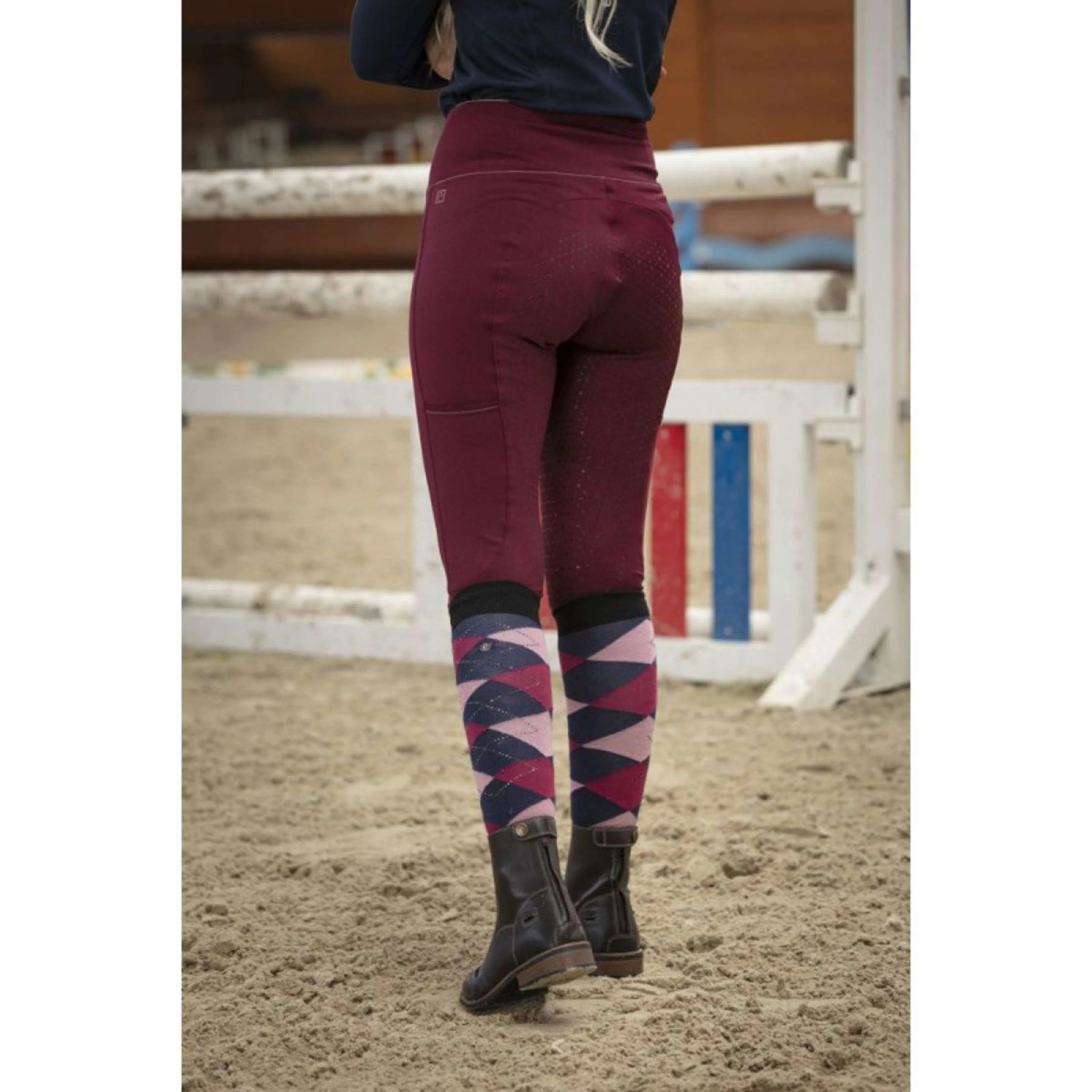 EQUITHÈME Legging d'Équitation Lyly Pull-On Rouge foncé - Image 6
