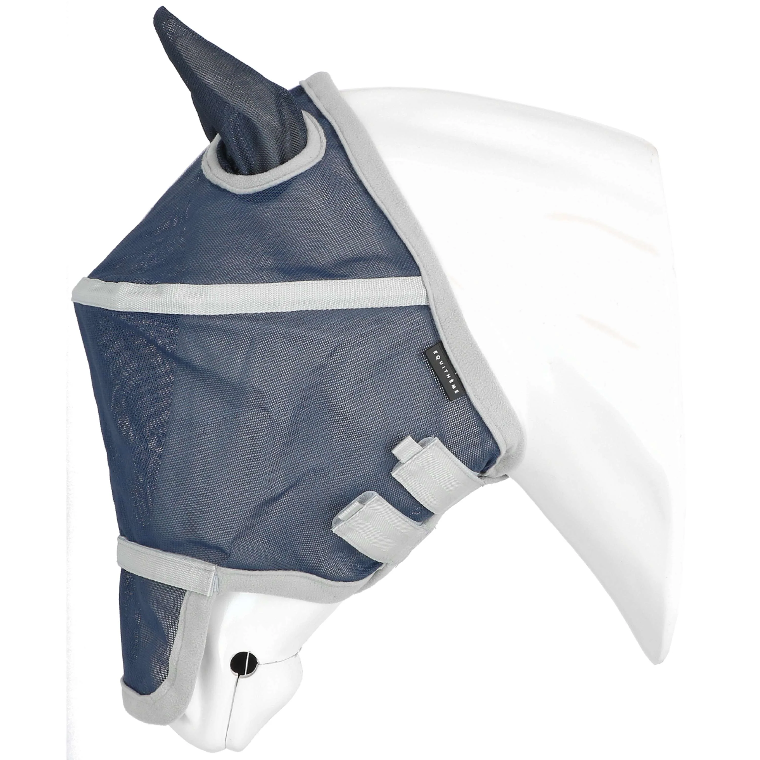 EQUITHÈME Masque Anti-Mouches Hoop avec Protection UV Marin - Image 4