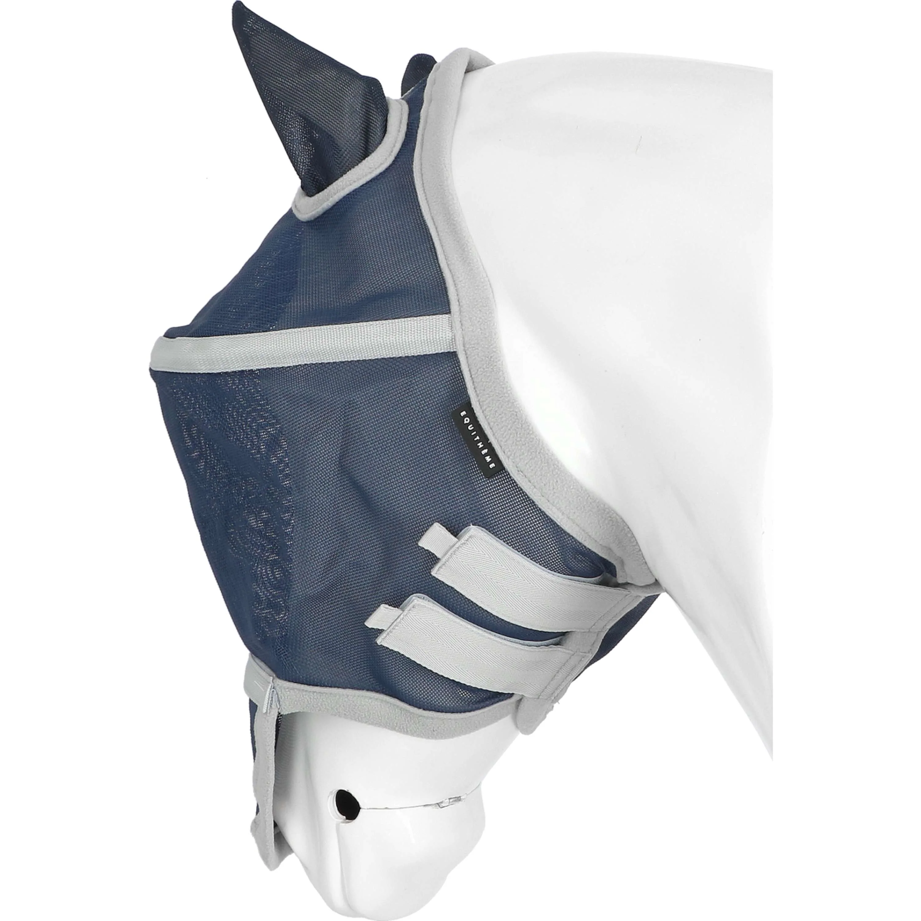 EQUITHÈME Masque Anti-Mouches Hoop avec Protection UV Marin - Image 6