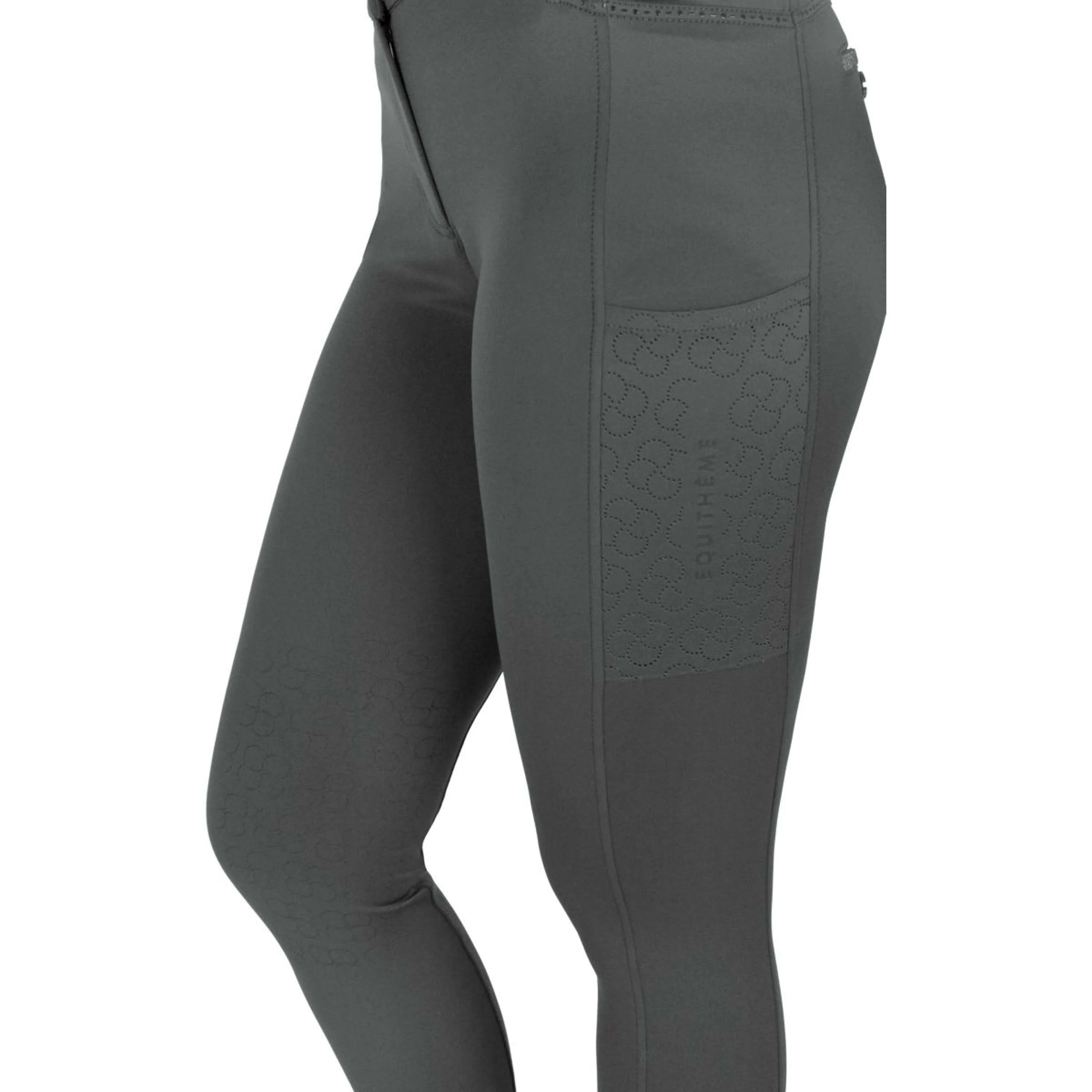 EQUITHÈME Pantalon d'Équitation Capucine Full Grip Gris - Image 4