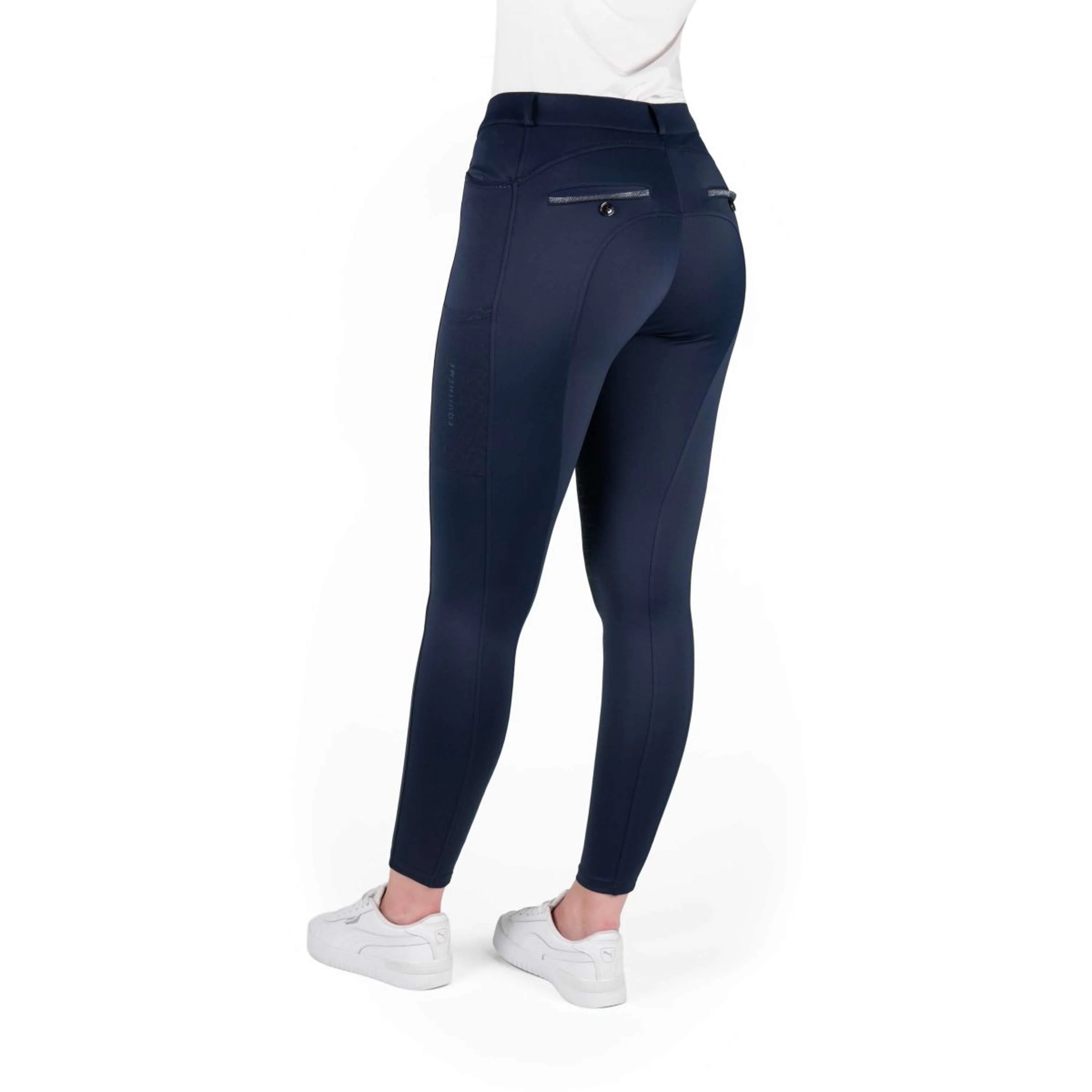 EQUITHÈME Pantalon d'Équitation Capucine Prise de Genou Marin - Image 2