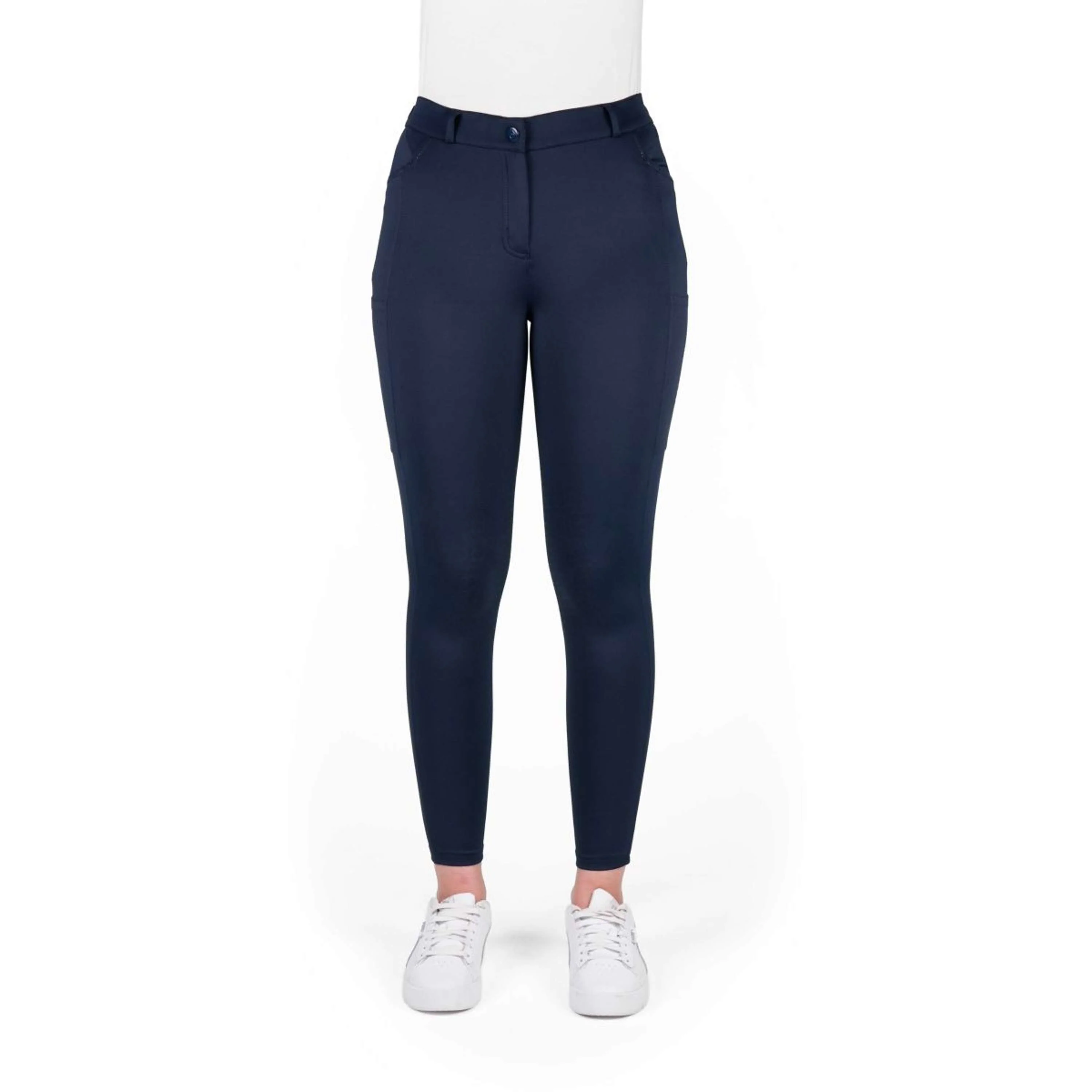 EQUITHÈME Pantalon d'Équitation Capucine Prise de Genou Marin - Image 3