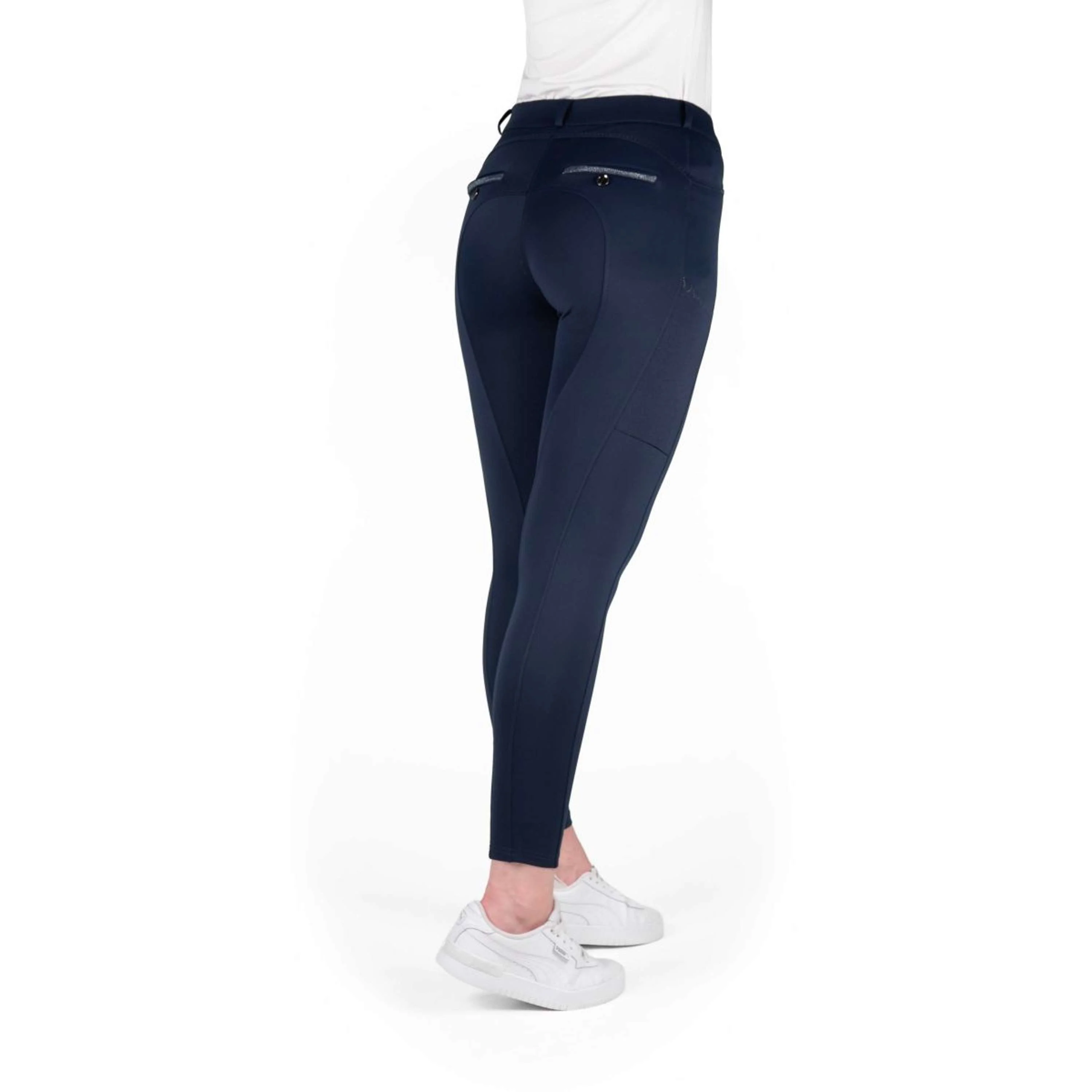 EQUITHÈME Pantalon d'Équitation Capucine Prise de Genou Marin - Image 5