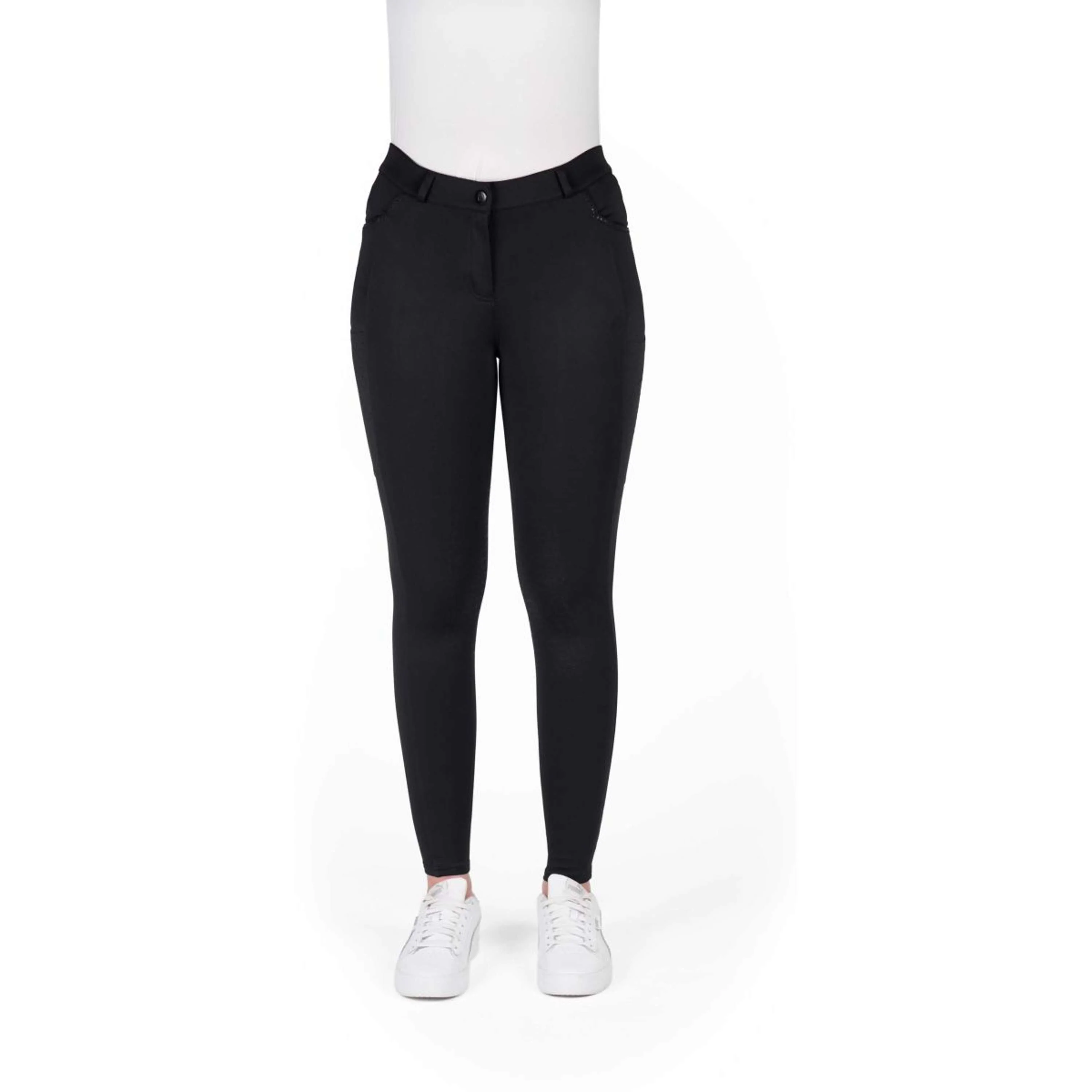 EQUITHÈME Pantalon d'Équitation Capucine Full Grip Noir - Image 3