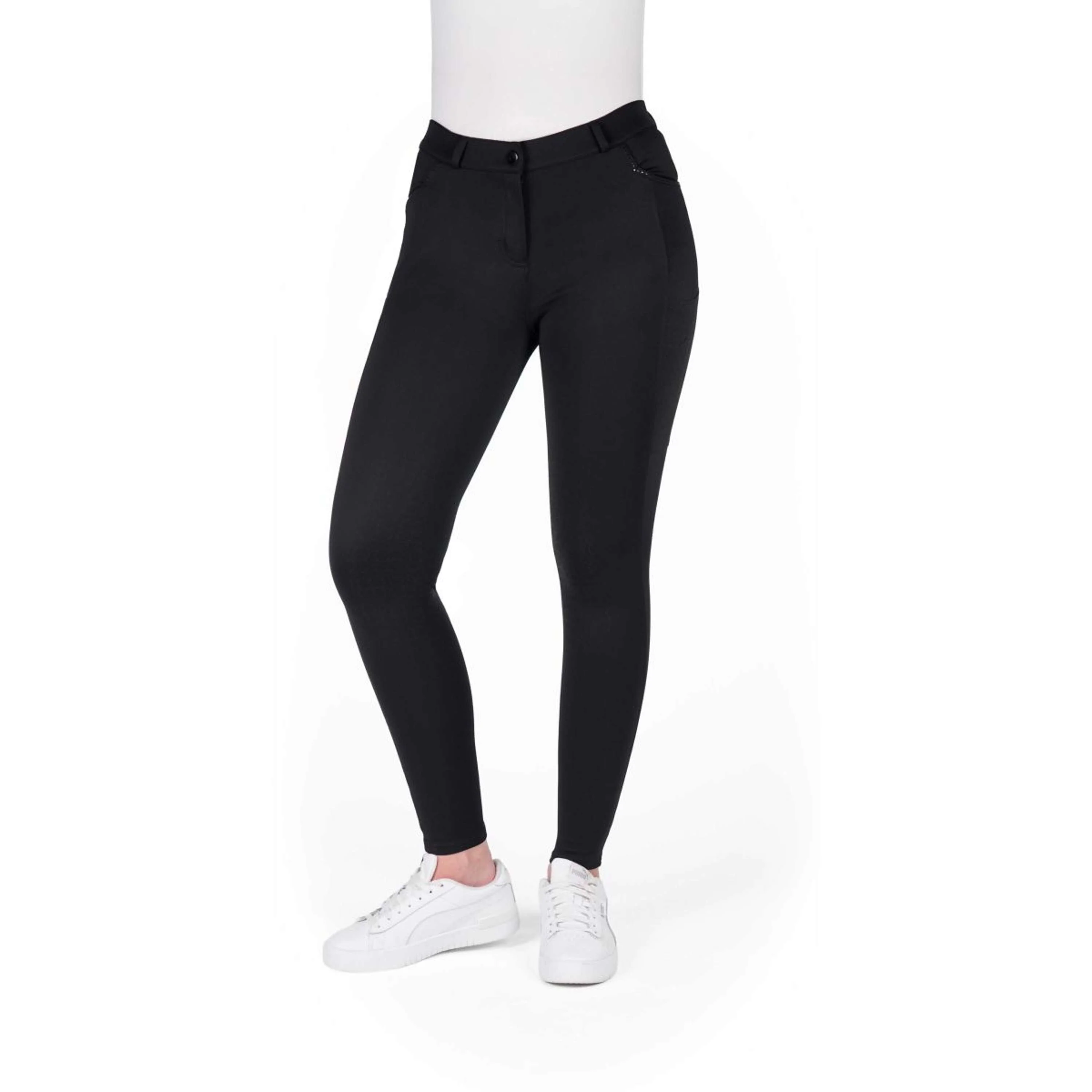 EQUITHÈME Pantalon d'Équitation Capucine Full Grip Noir - Image 4