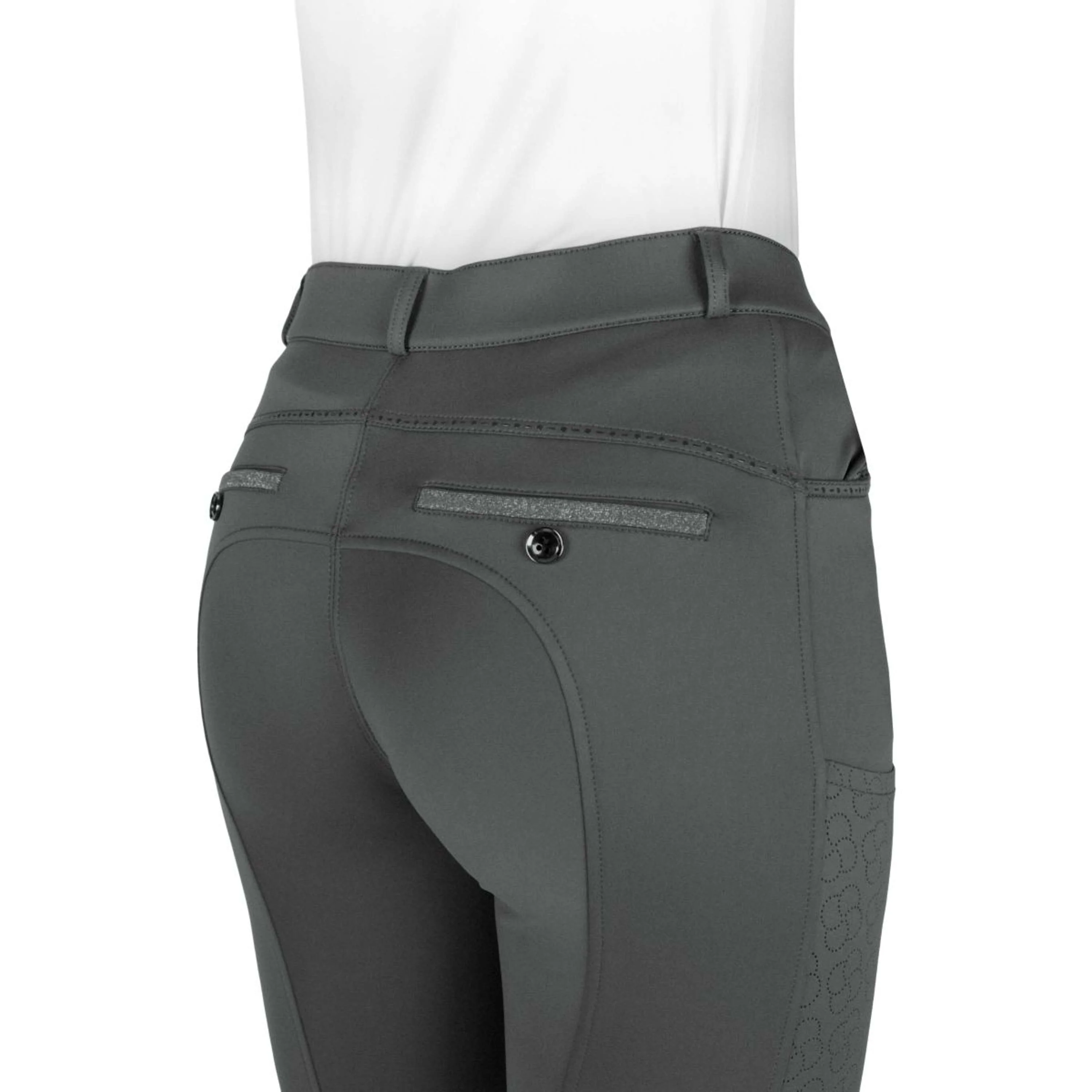 EQUITHÈME Pantalon d'Équitation Capucine Full Grip Vert - Image 5