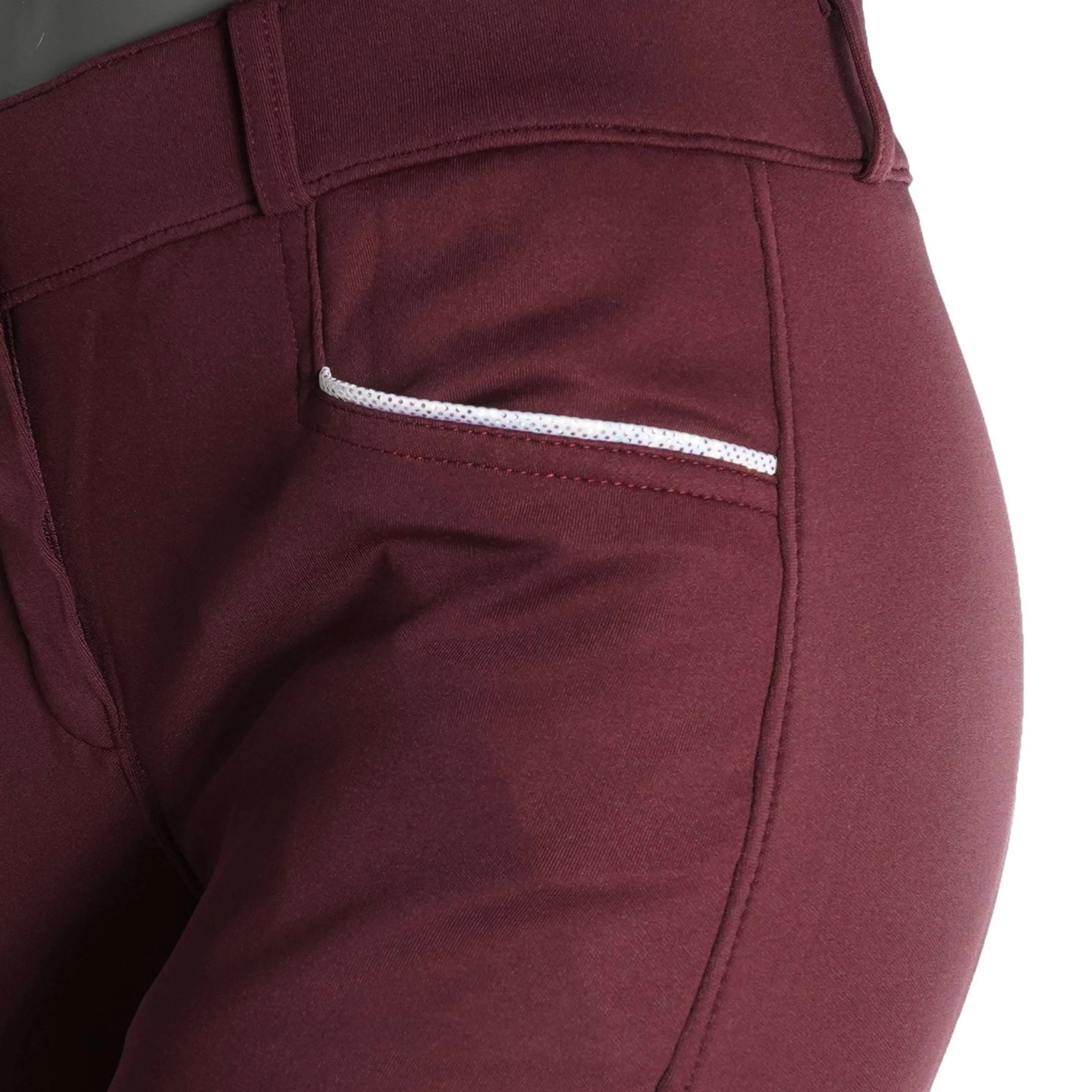 EQUITHÈME Pantalon d'Équitation Claudine Bordeaux - Image 7