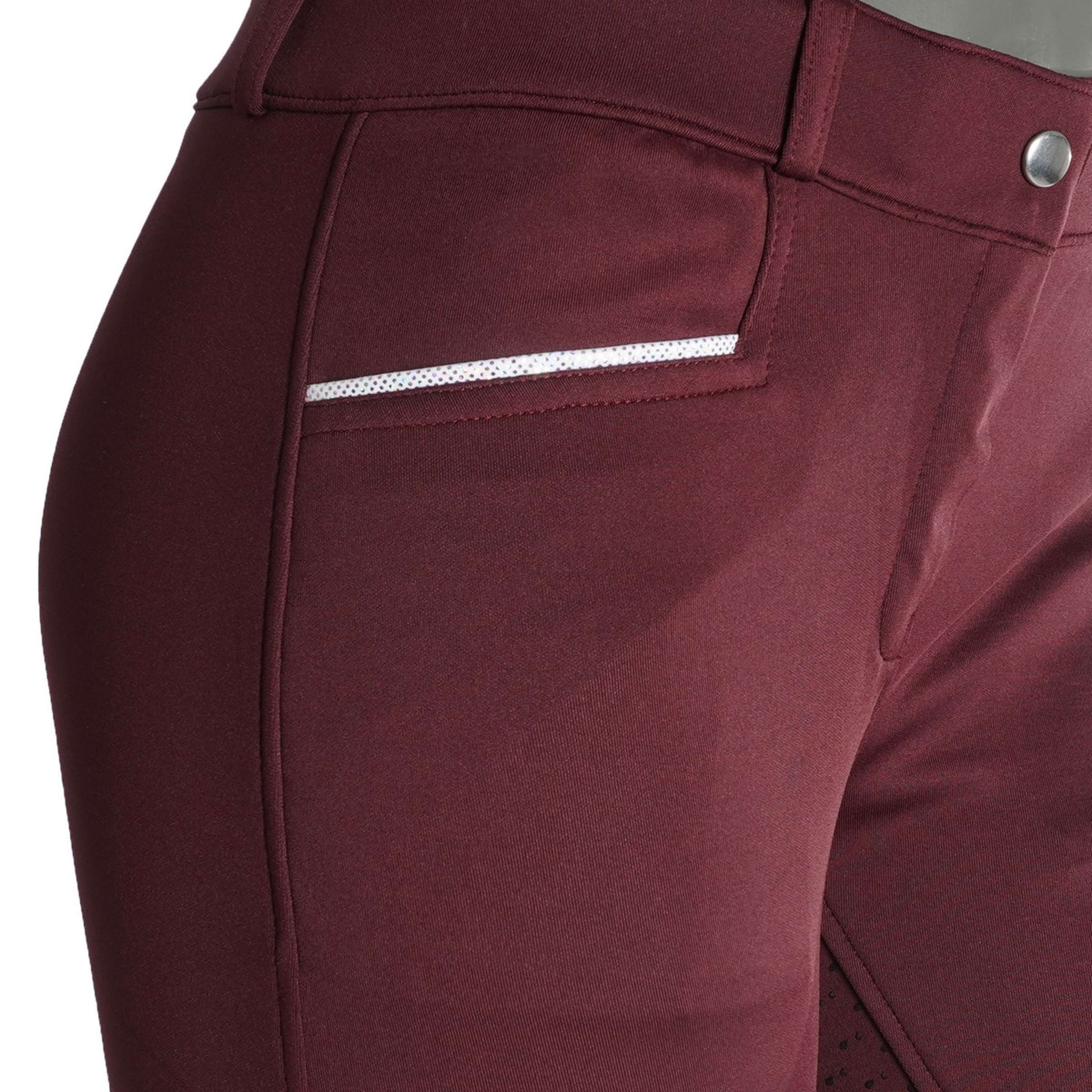EQUITHÈME Pantalon d'Équitation Claudine Bordeaux - Image 8