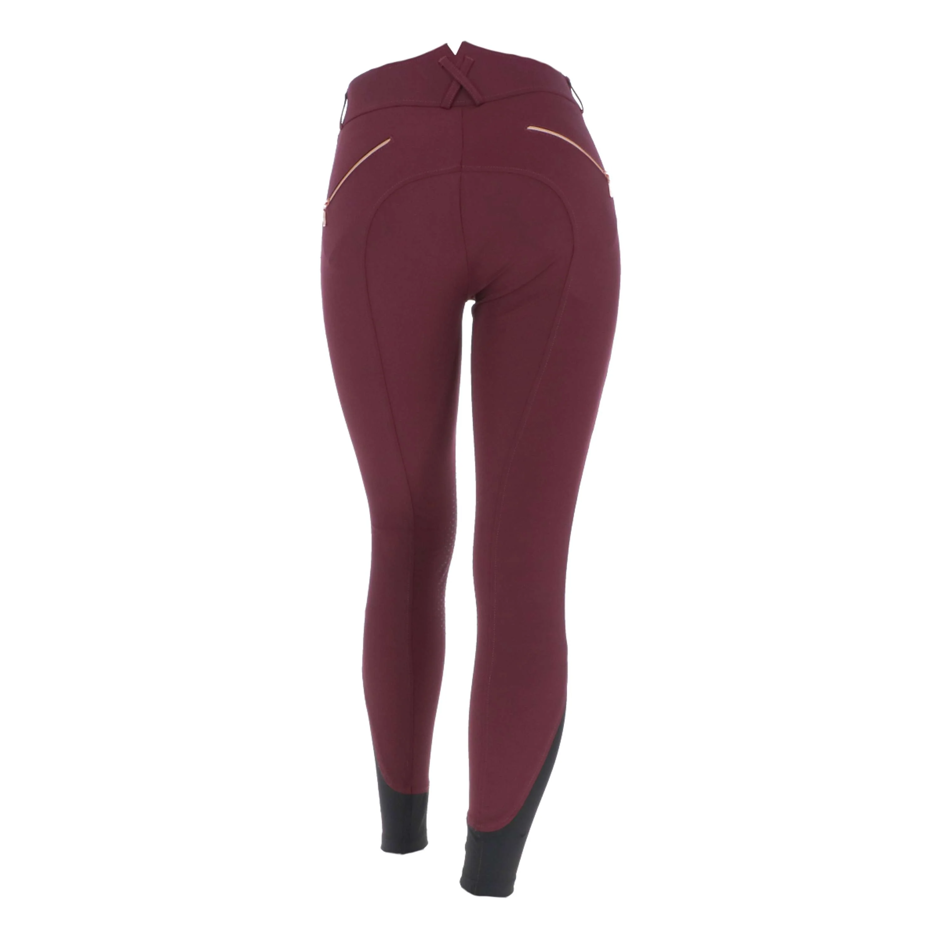 EQUITHÈME Pantalon d'Équitation Kenya Silicone Genouillères Prune - Image 3