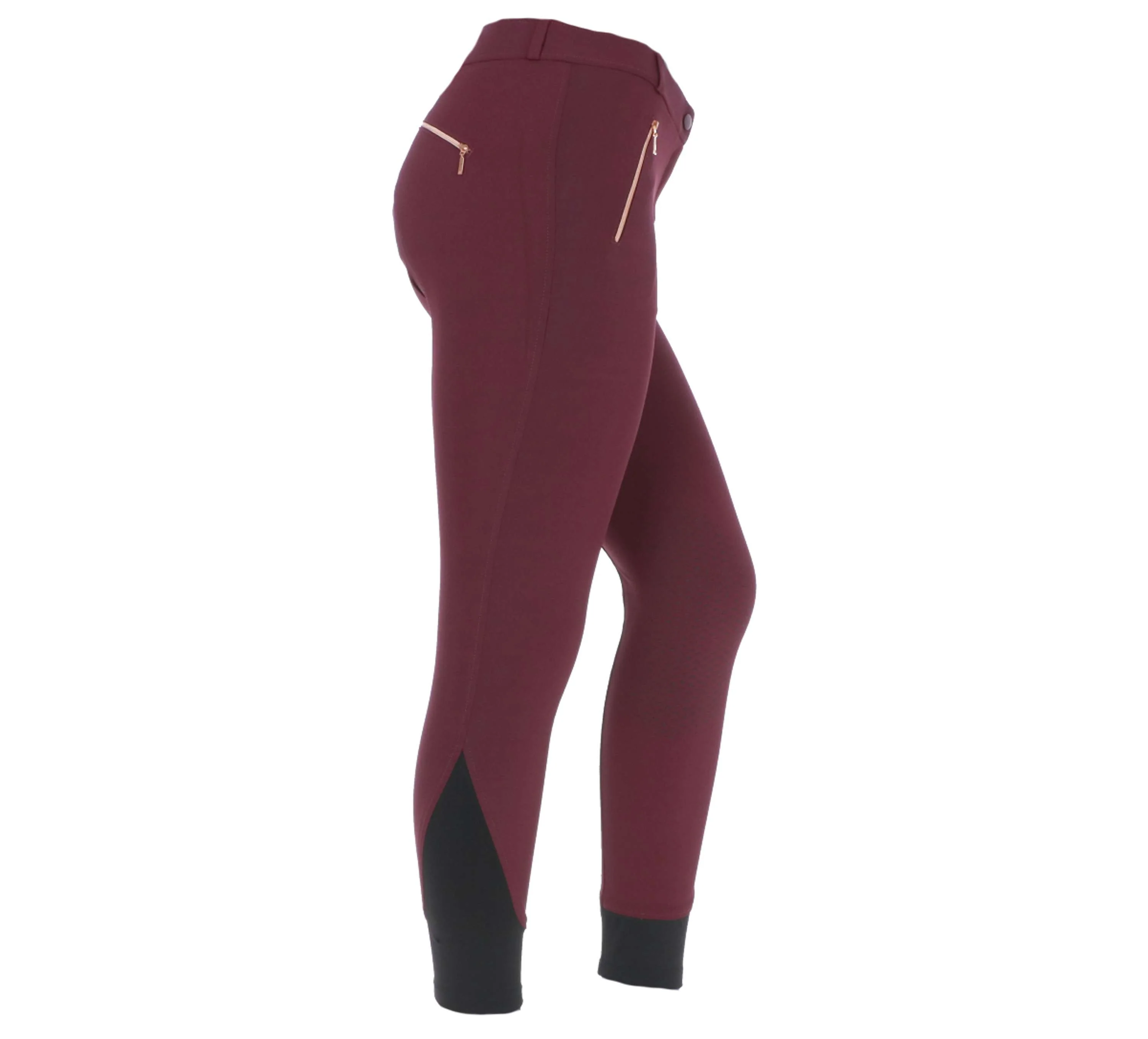 EQUITHÈME Pantalon d'Équitation Kenya Silicone Genouillères Prune - Image 4
