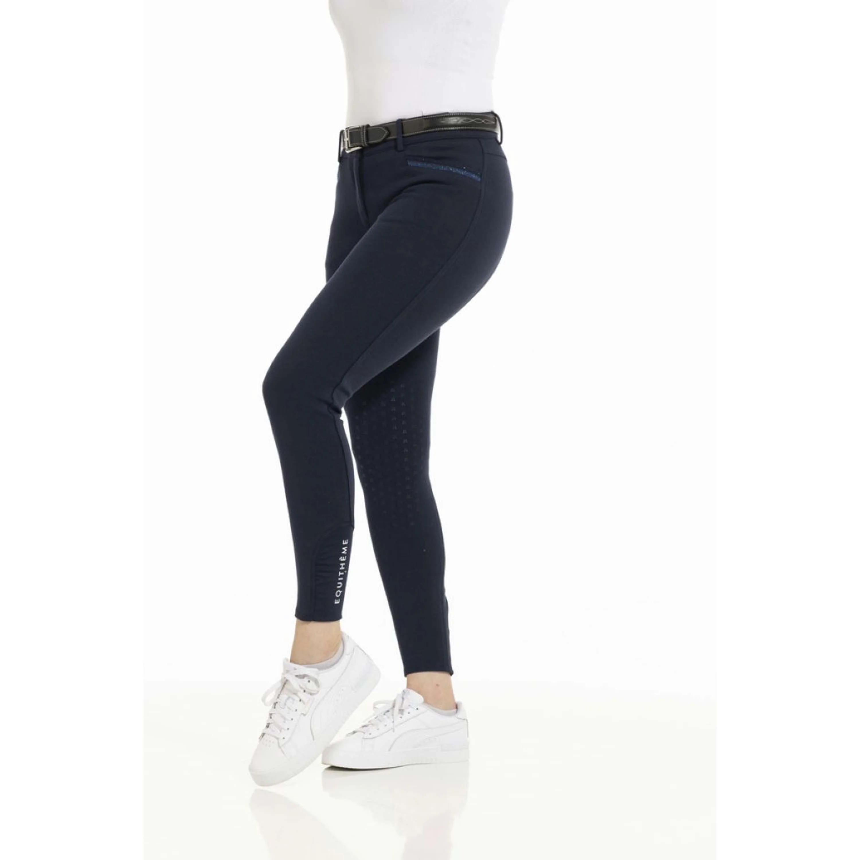 EQUITHÈME Pantalon d'Équitation Kim Organic Cotton Marin - Image 3