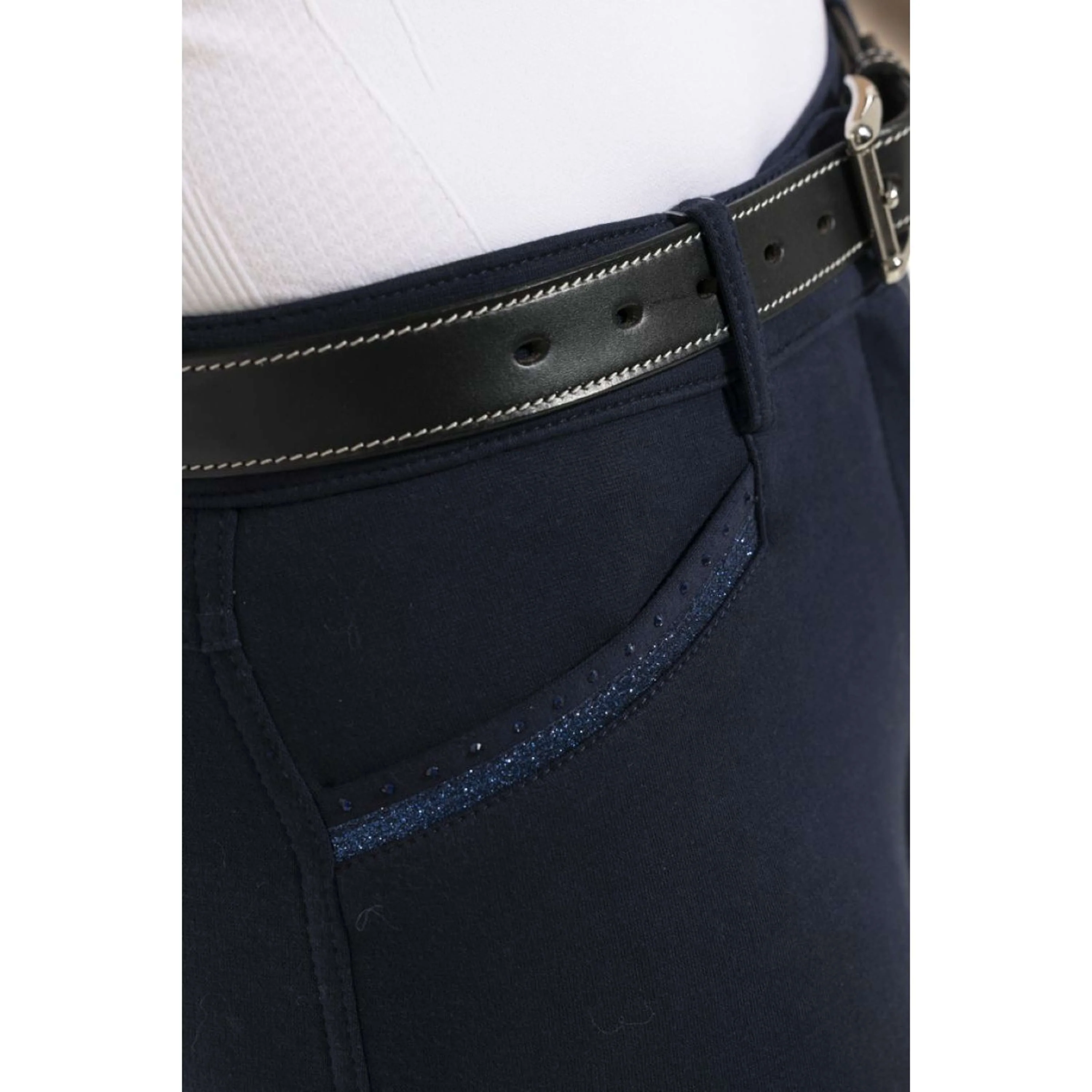 EQUITHÈME Pantalon d'Équitation Kim Organic Cotton Marin - Image 6