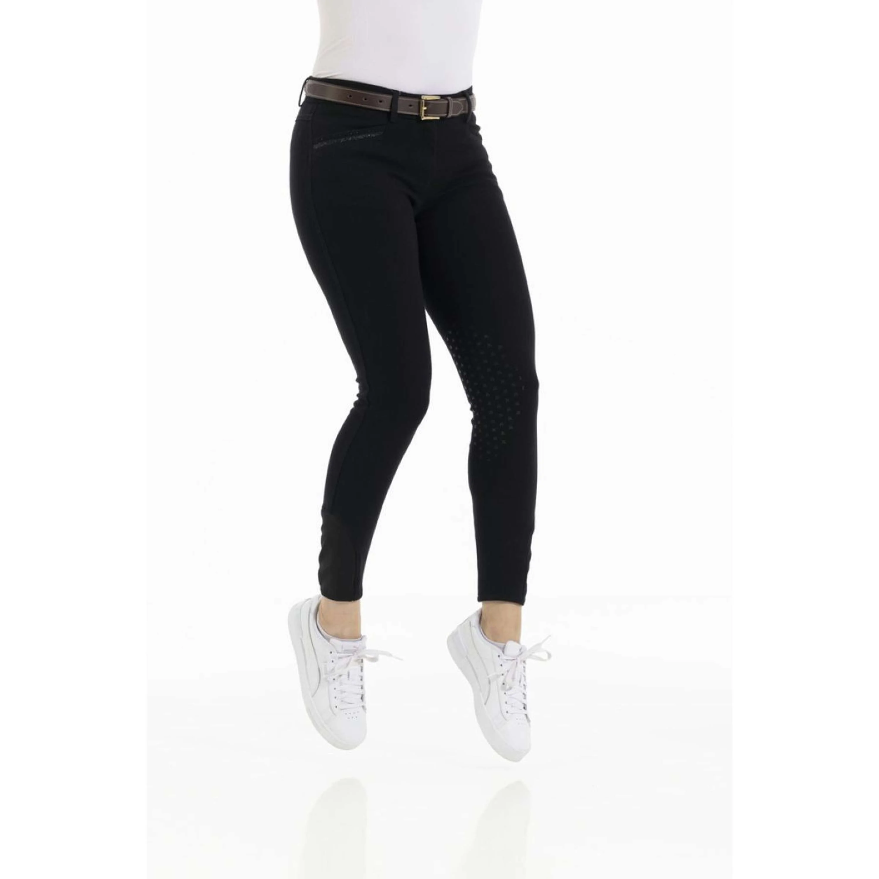 EQUITHÈME Pantalon d'Équitation Kim Organic Cotton Noir - Image 6