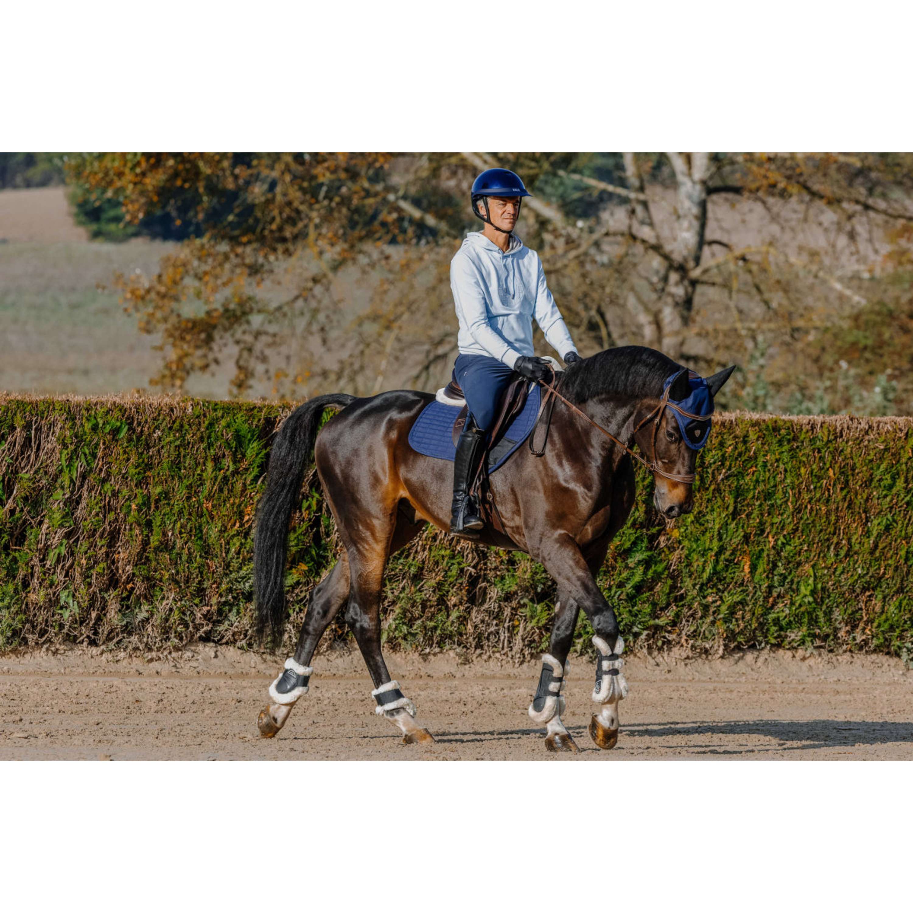 EQUITHÈME Pull col Hoodie Axel Unisex Bleu/Bleu clair - Image 5