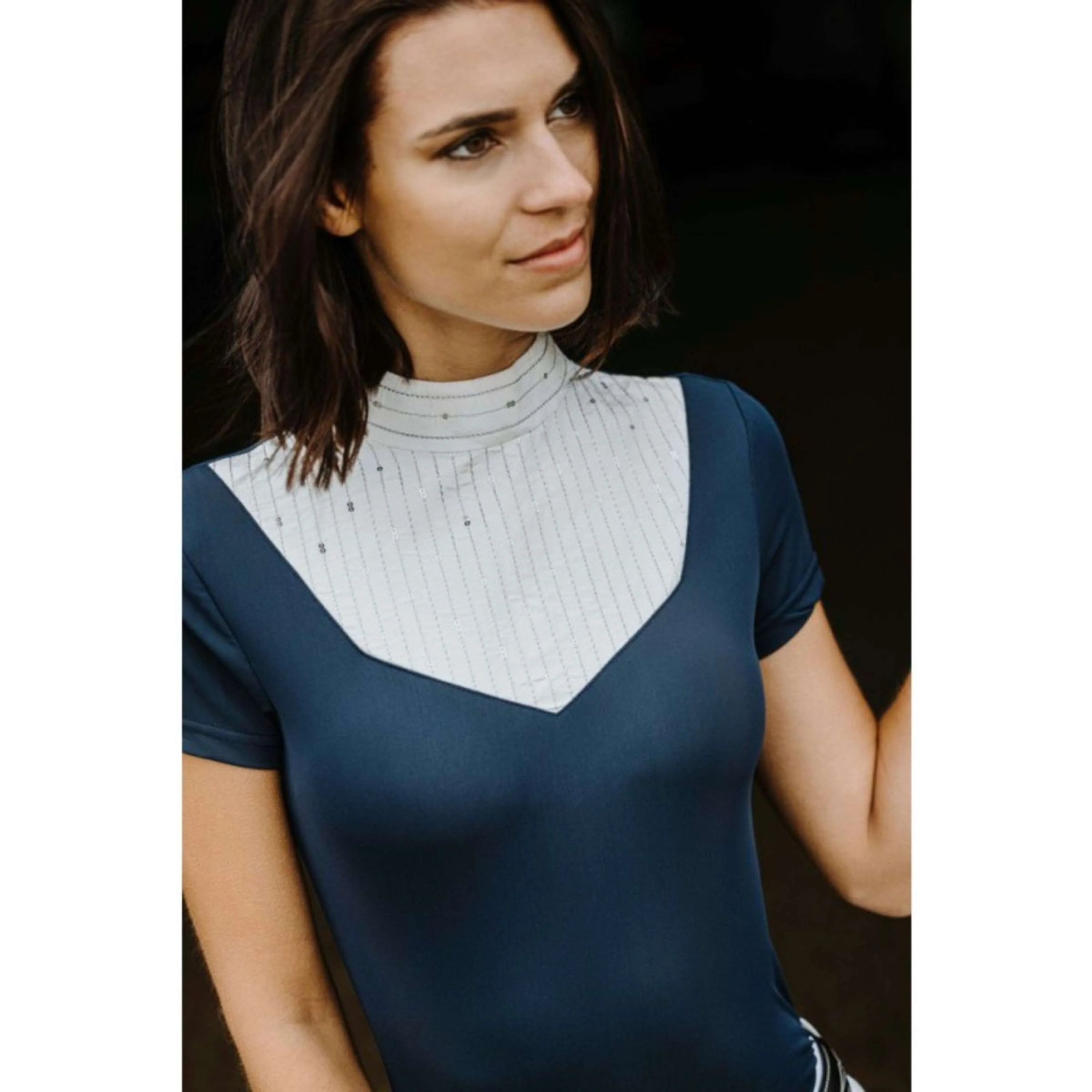 EQUITHÈME T-shirt de Concours Lerma Femme Marin - Image 5