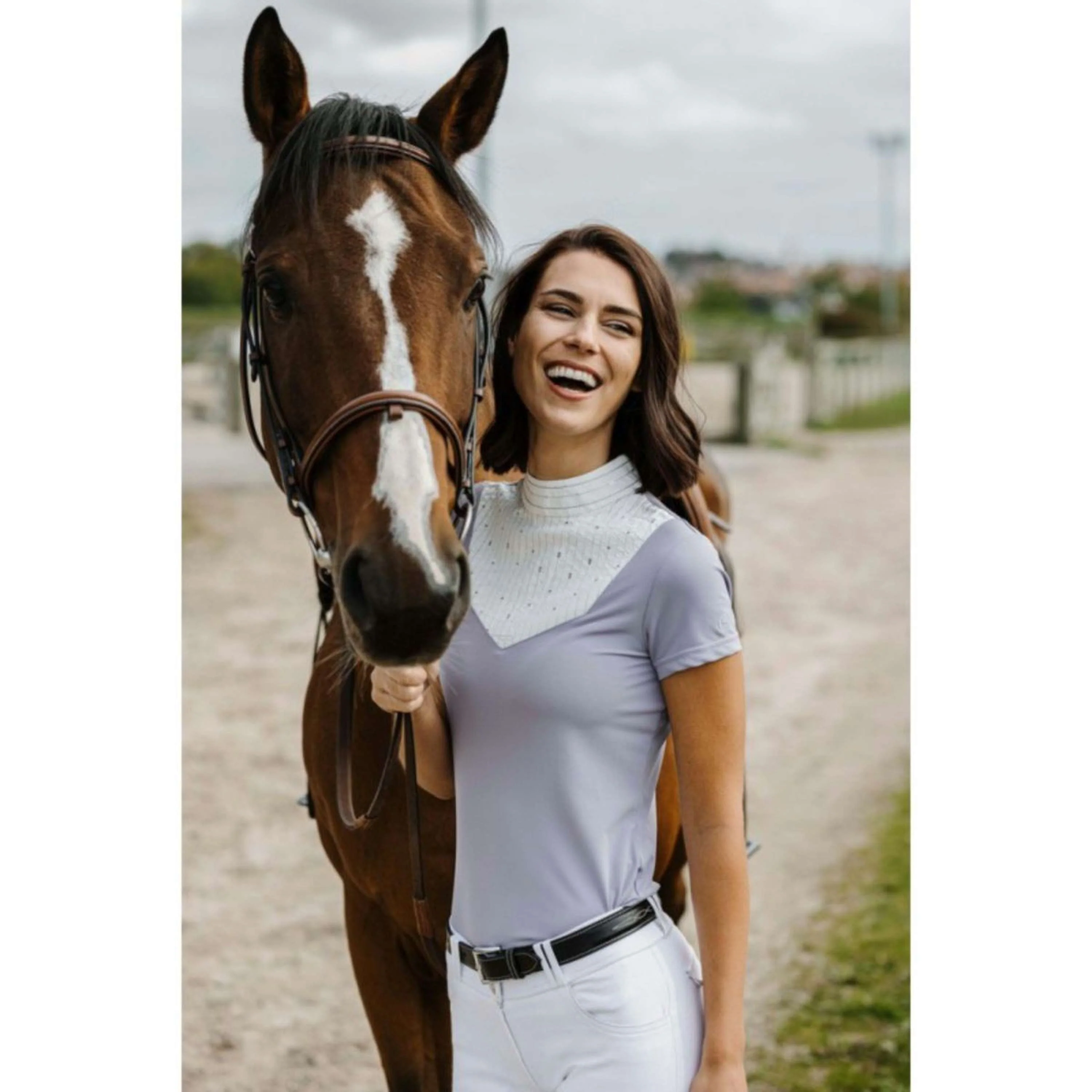 EQUITHÈME T-shirt de Concours Lerma Femme Violet - Image 5