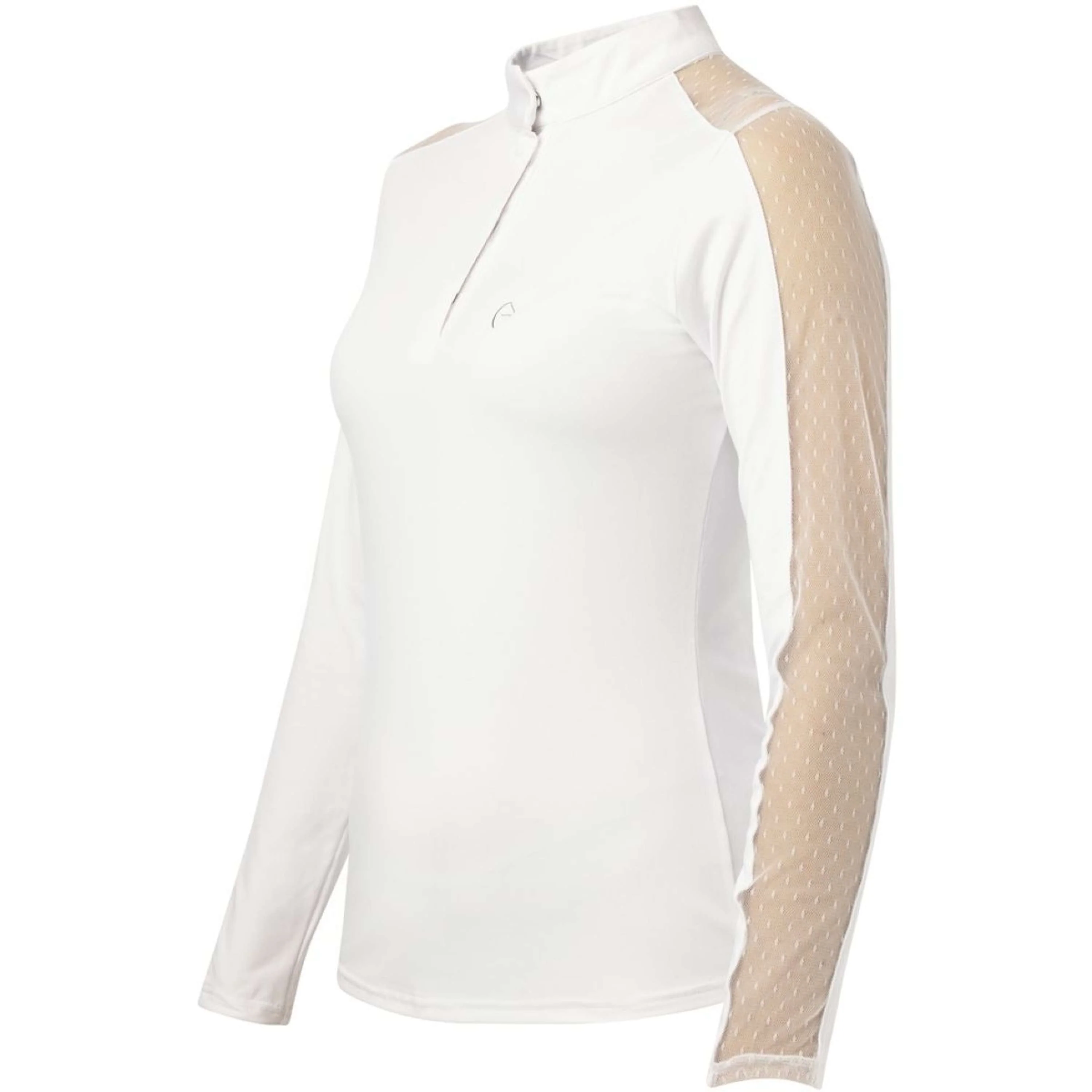 EQUITHÈME T-shirt de Concours Pekin Longues Manches Blanc - Image 2
