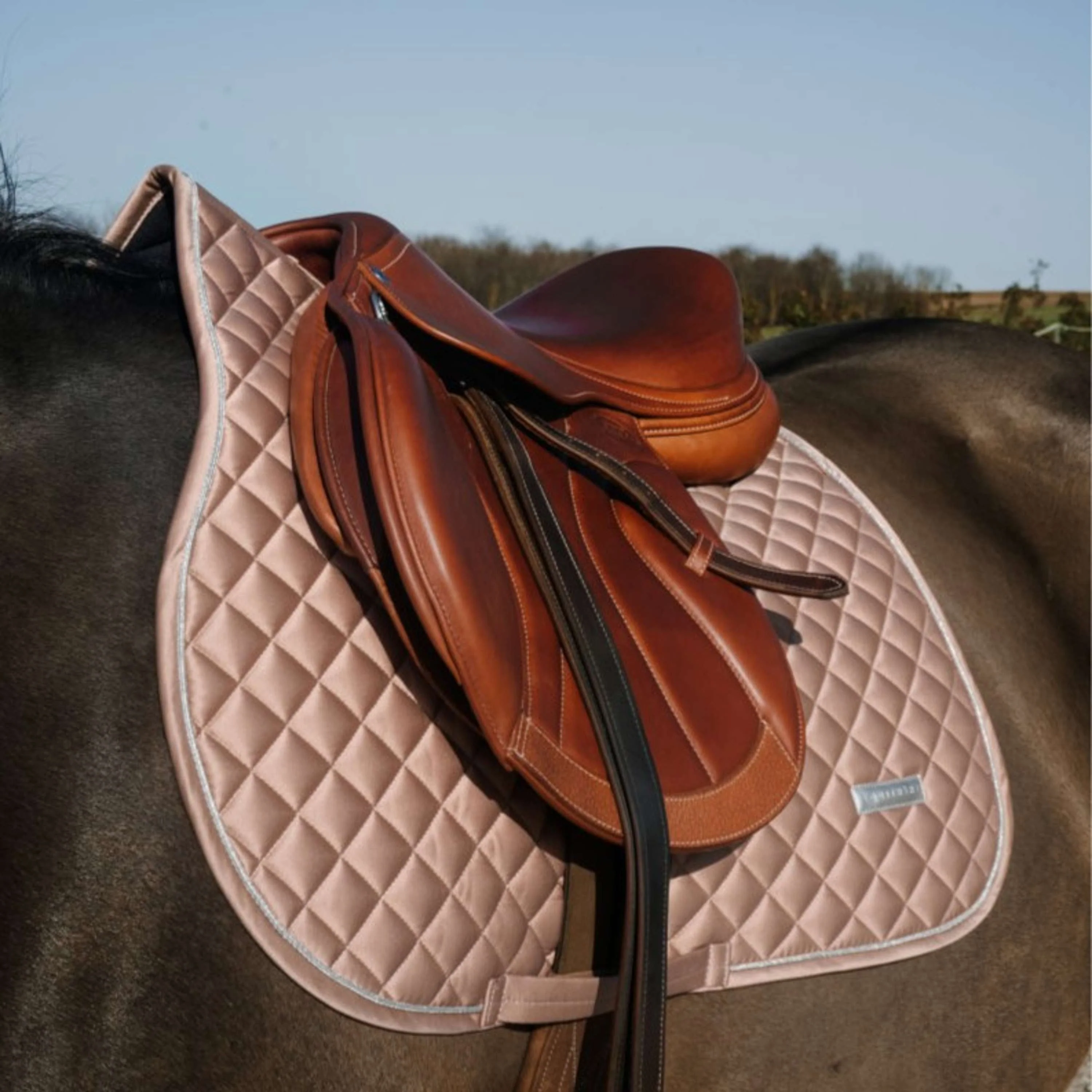 EQUITHÈME Tapis de Selle Nacre de Saut bronze - Image 3