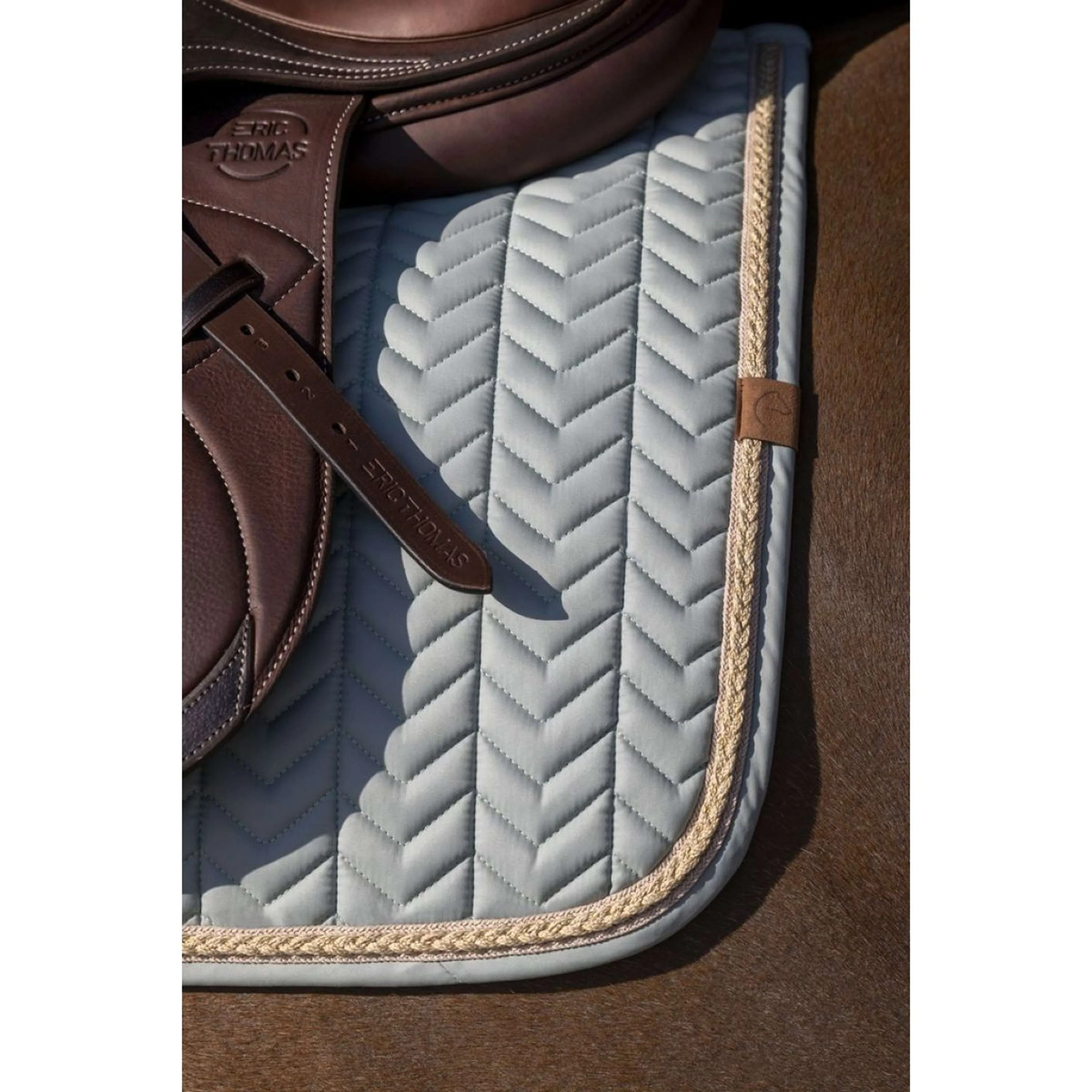 EQUITHÈME Tapis de Selle Softy Jumping Vert clair - Image 7