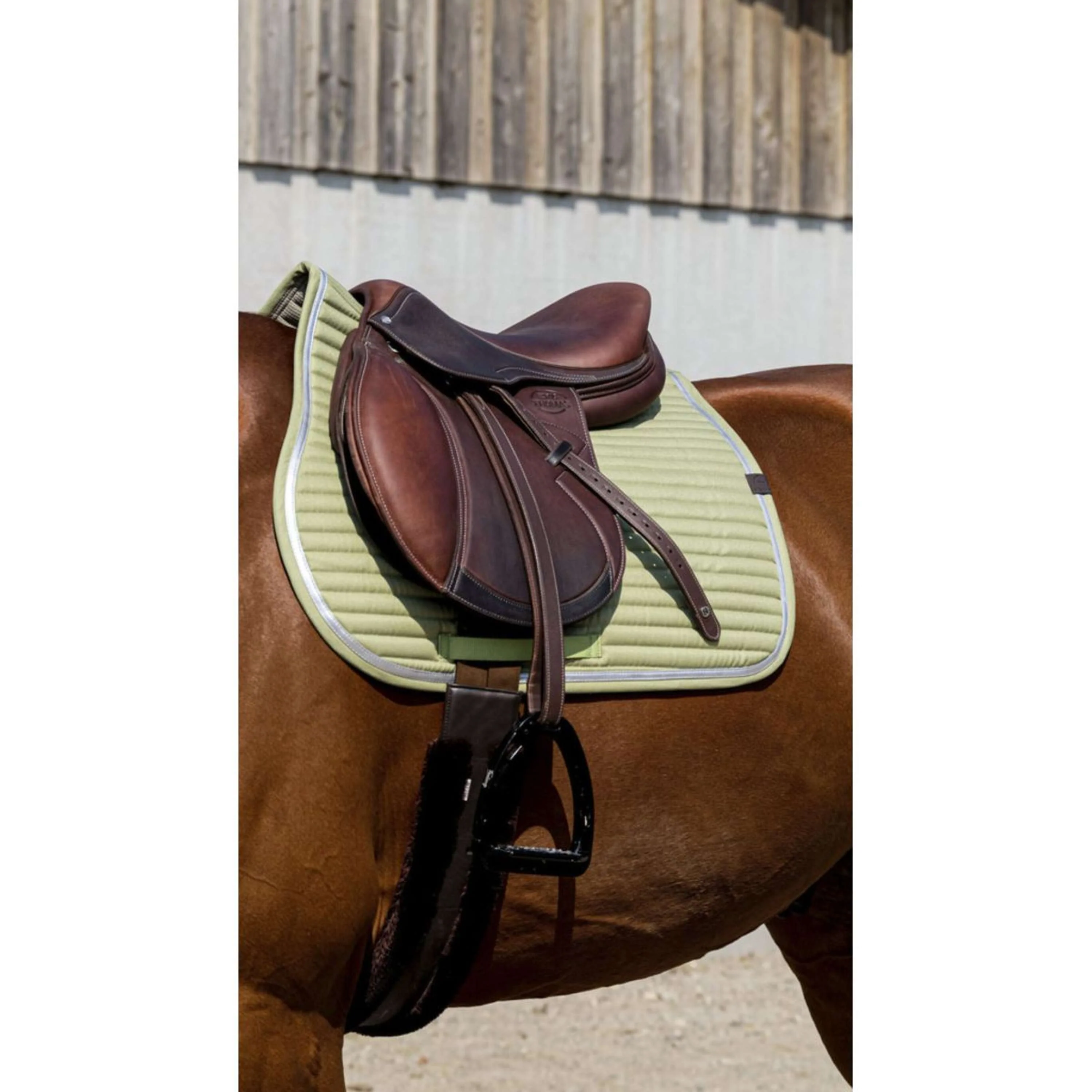 EQUITHÈME Tapis de Selle Spring de Saut Vert clair - Image 2