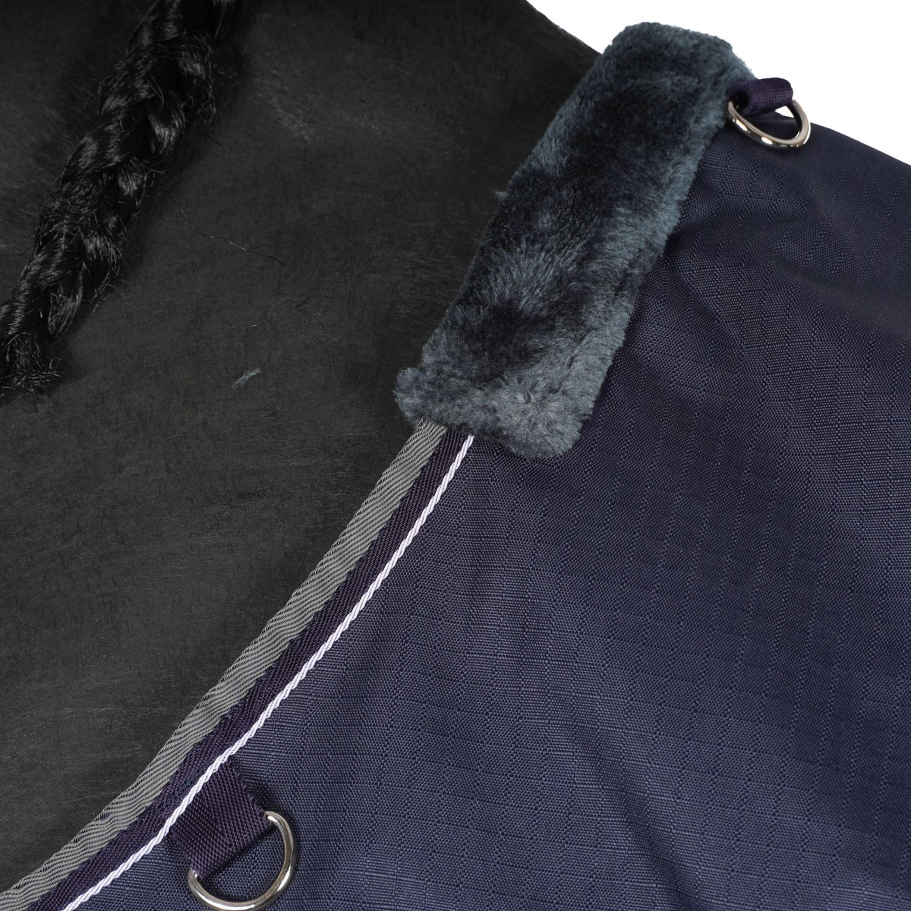 EQUITHÈME Turnout Rug Tyrex 600D 150g Marine/Gris Dots - Image 3