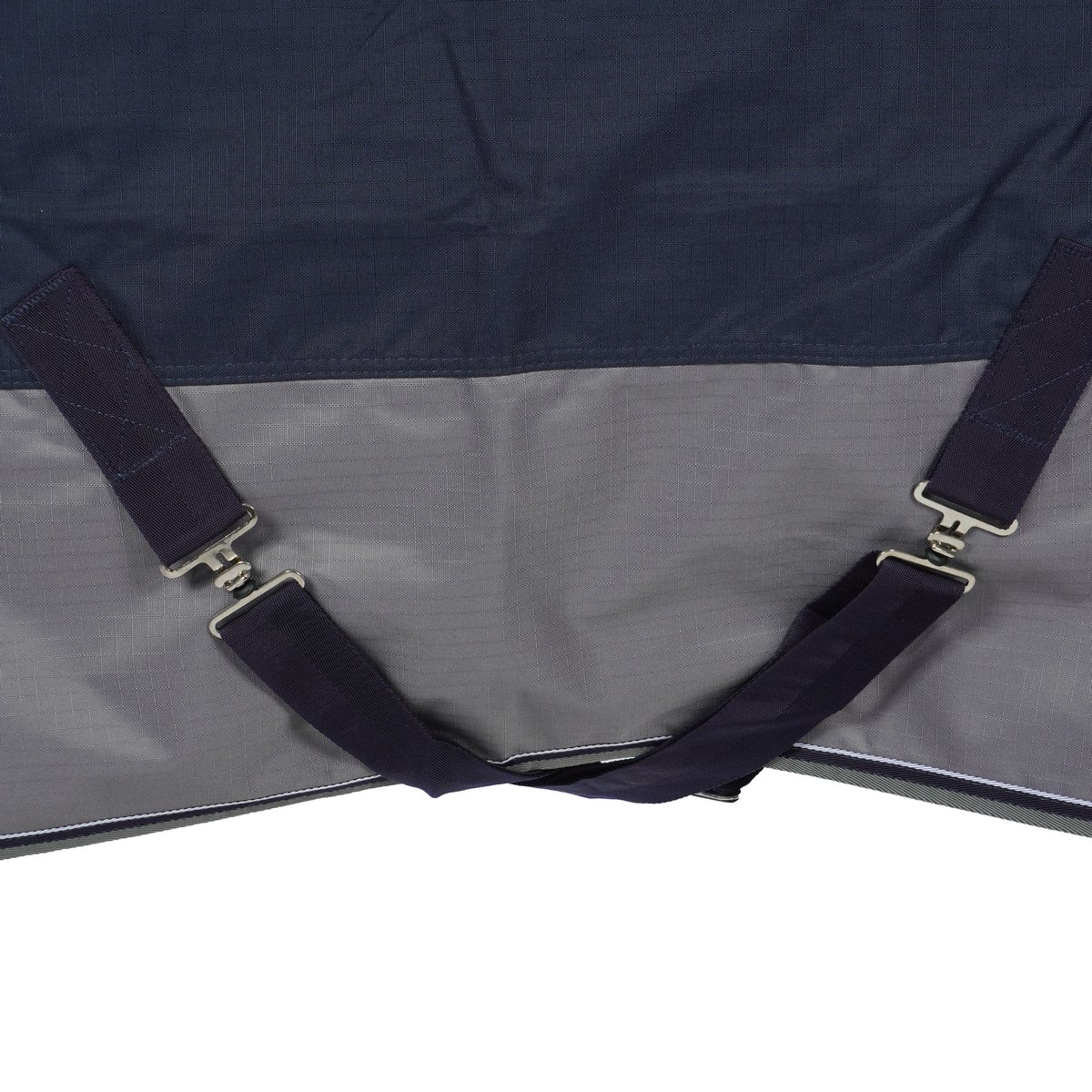 EQUITHÈME Turnout Rug Tyrex 600D 300g Marine/Gris Dots - Image 4
