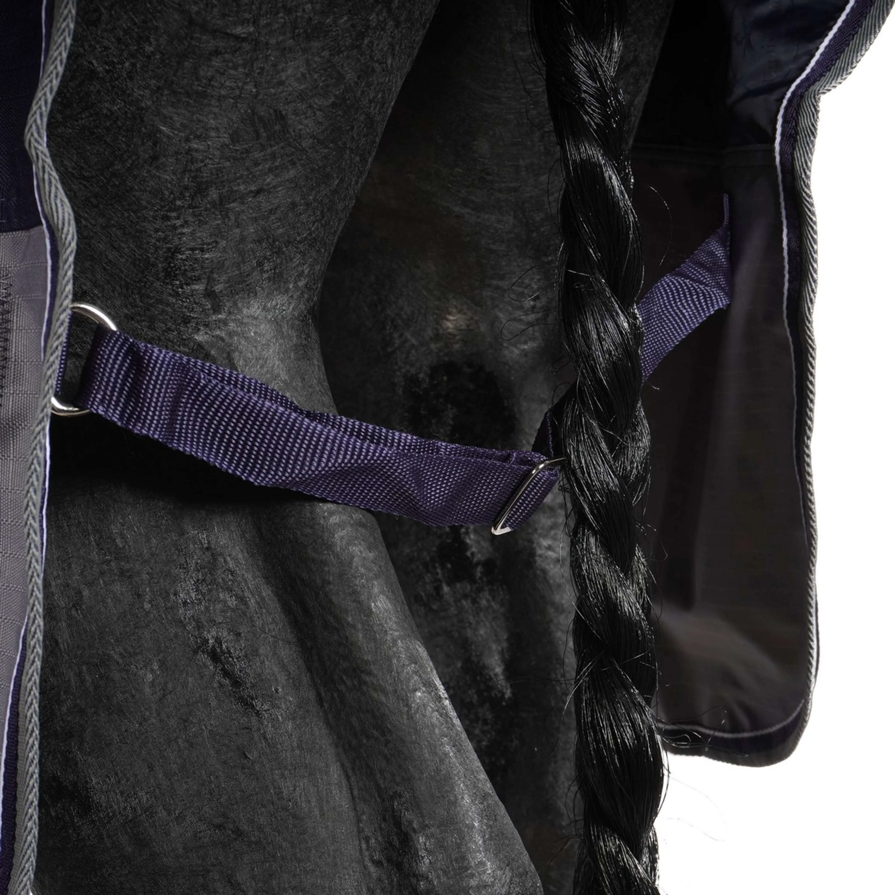 EQUITHÈME Turnout Rug Tyrex Combo 600D 200g Marine/Gris Dots - Image 7