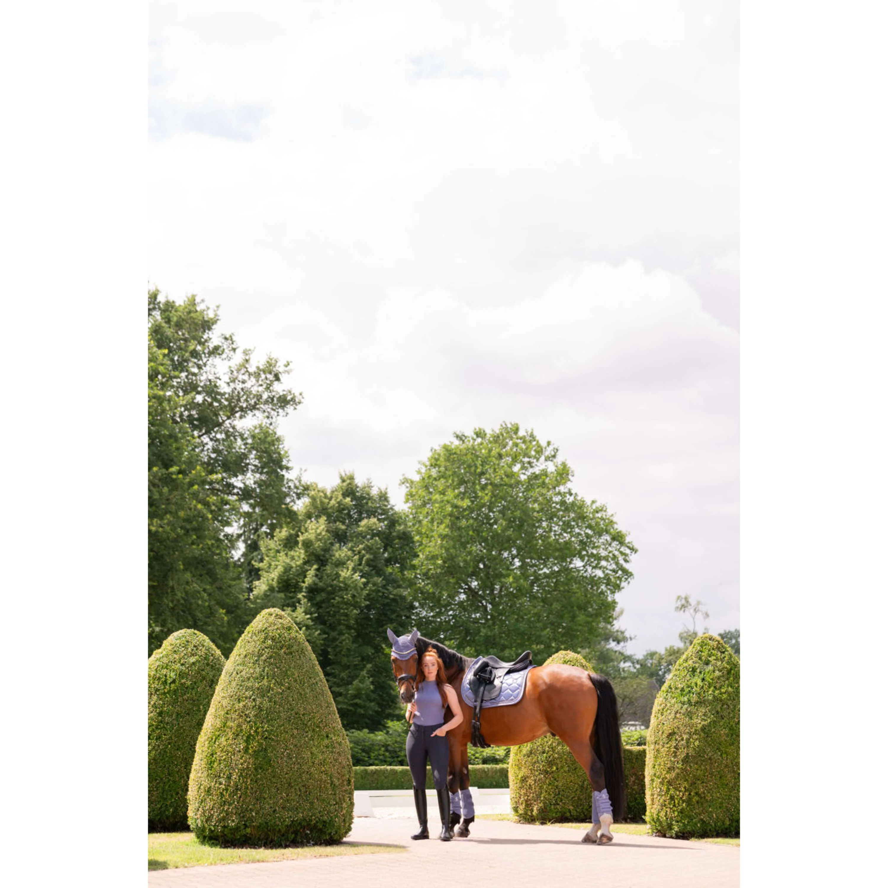 Eskadron Tapis de Selle Classic Sports Satin Frills Dressage Orchid - Image 5