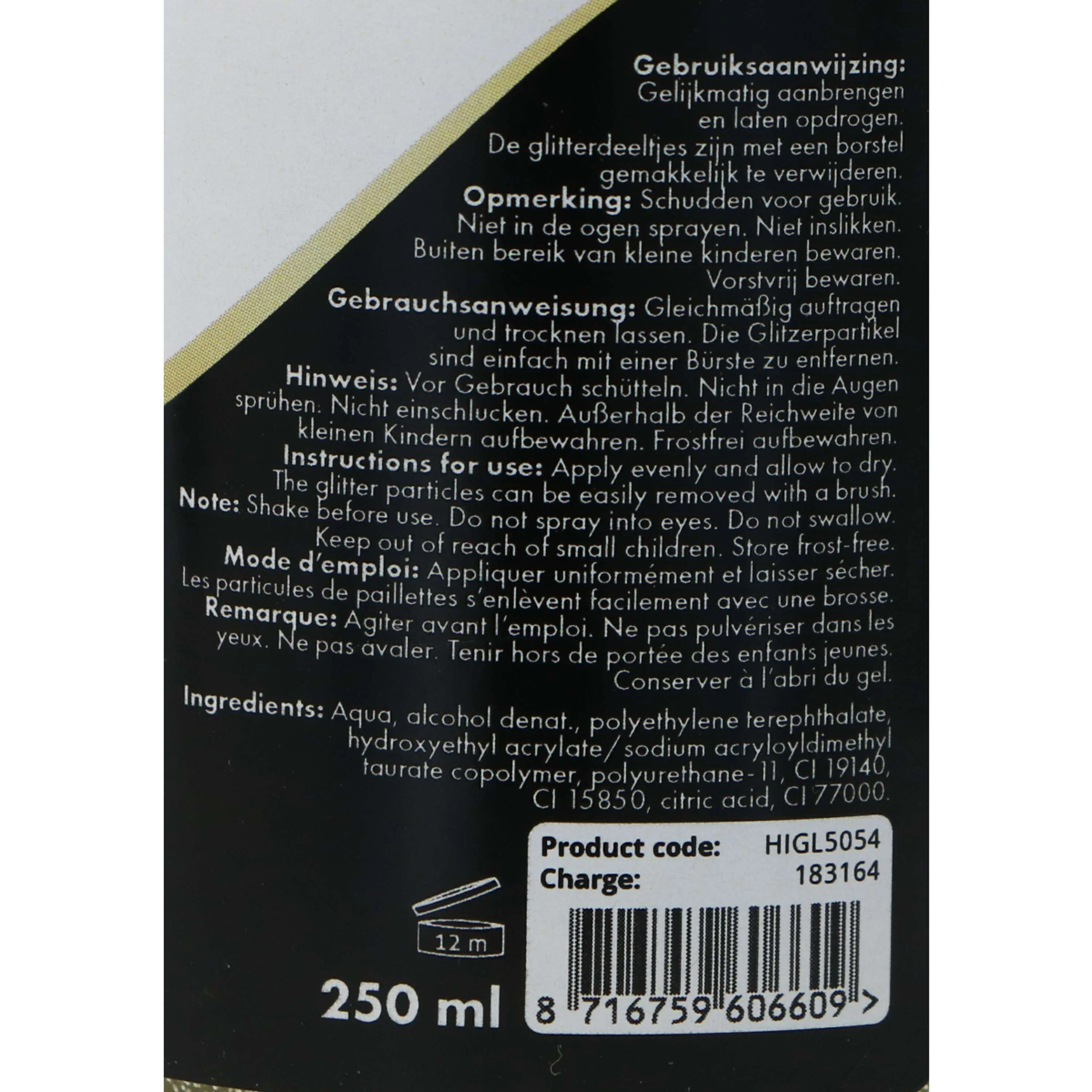 Excellent Spray Scintillant Hi Gloss Or - Image 3