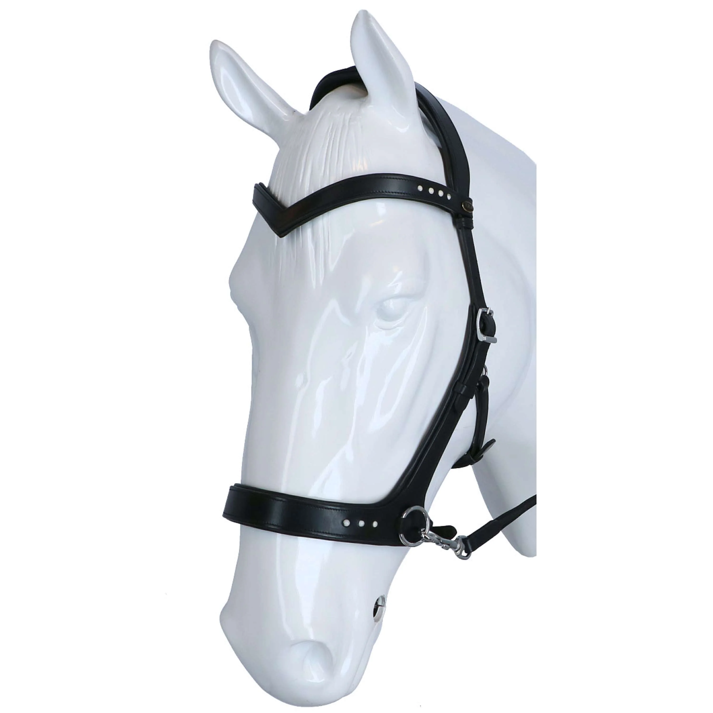 F.R.A. Bride Glory Side-Pull Cuir avec Perles Noir - Image 2