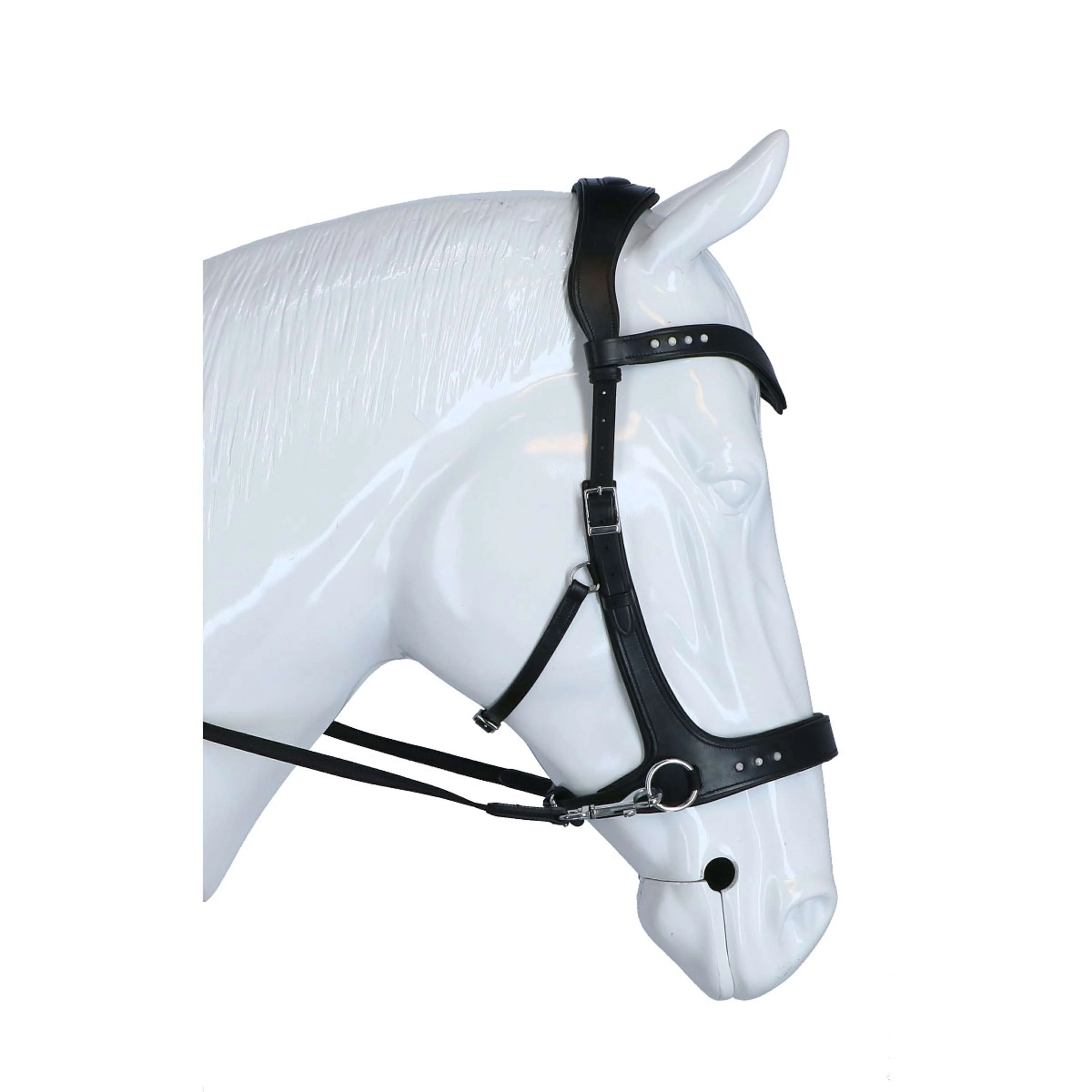 F.R.A. Bride Glory Side-Pull Cuir avec Perles Noir - Image 4