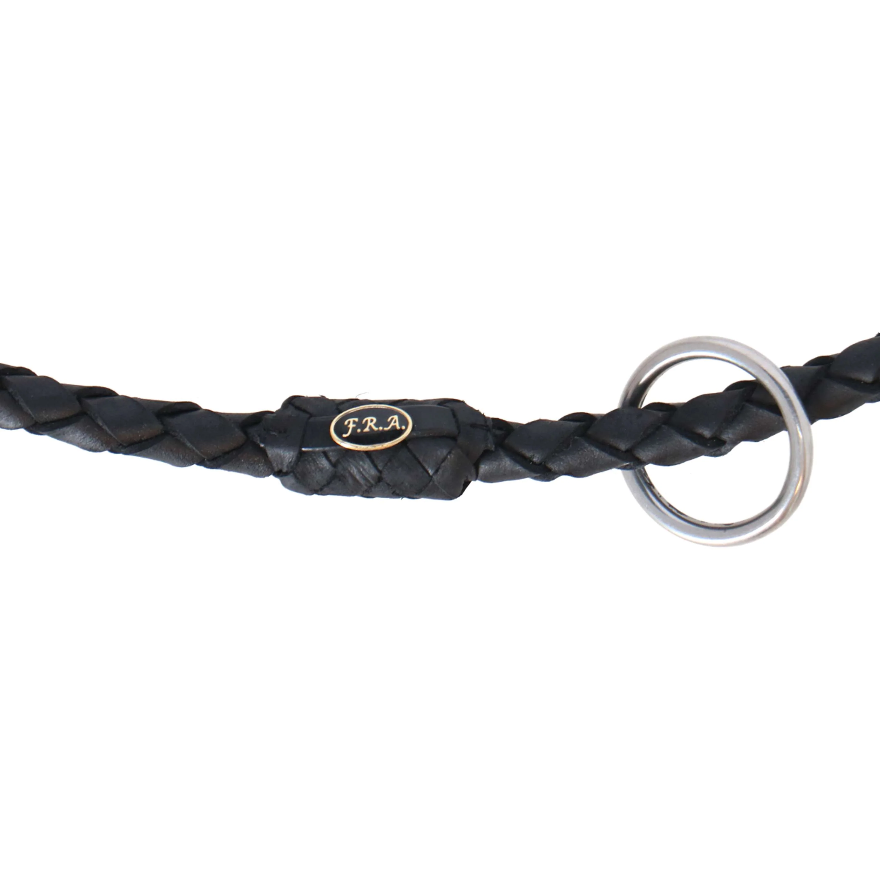 F.R.A. Cordelette Kripton Cordeo Cuir Tressé Autour Noir - Image 3