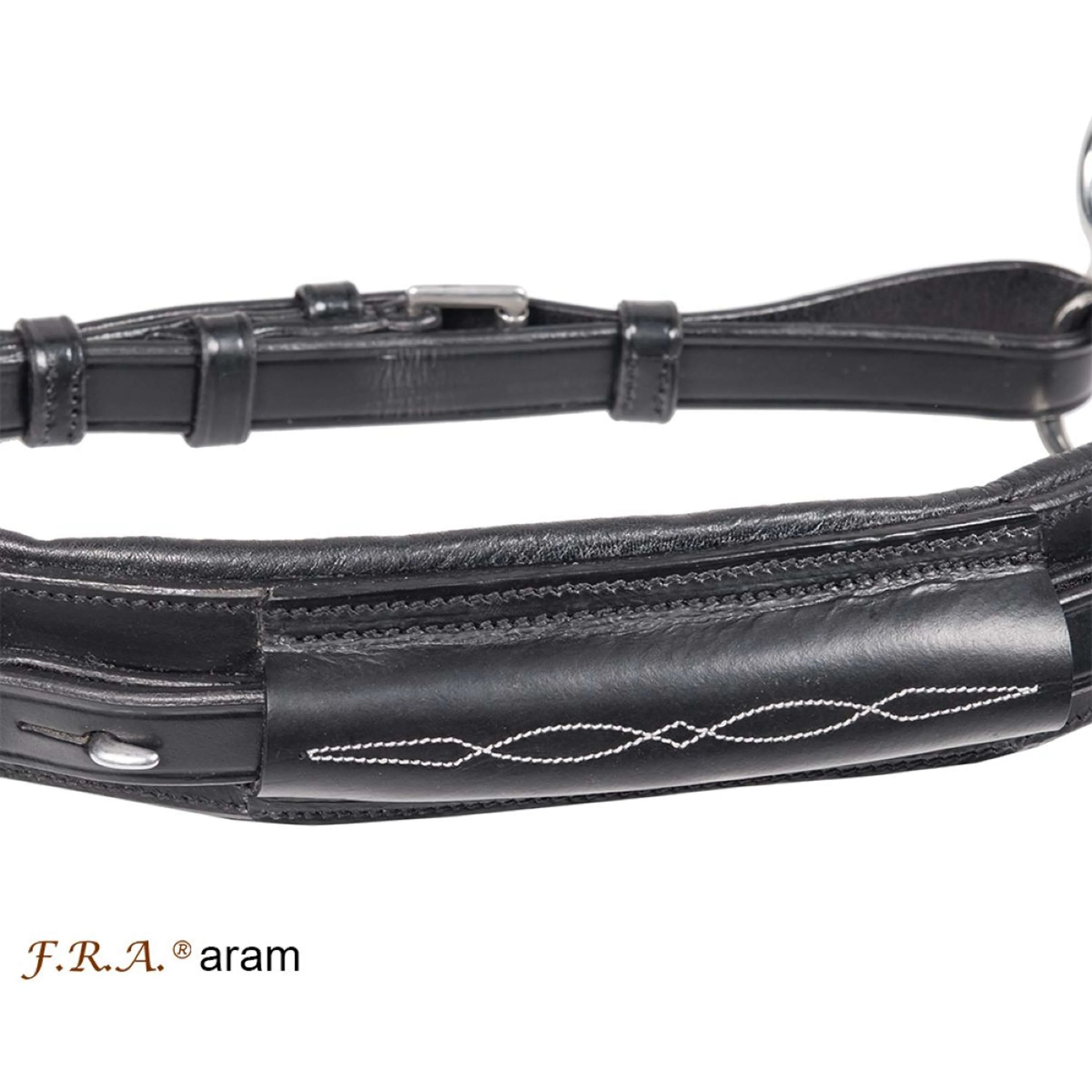 F.R.A. Hackamore Aram Cuir avec Branches Noir - Image 2