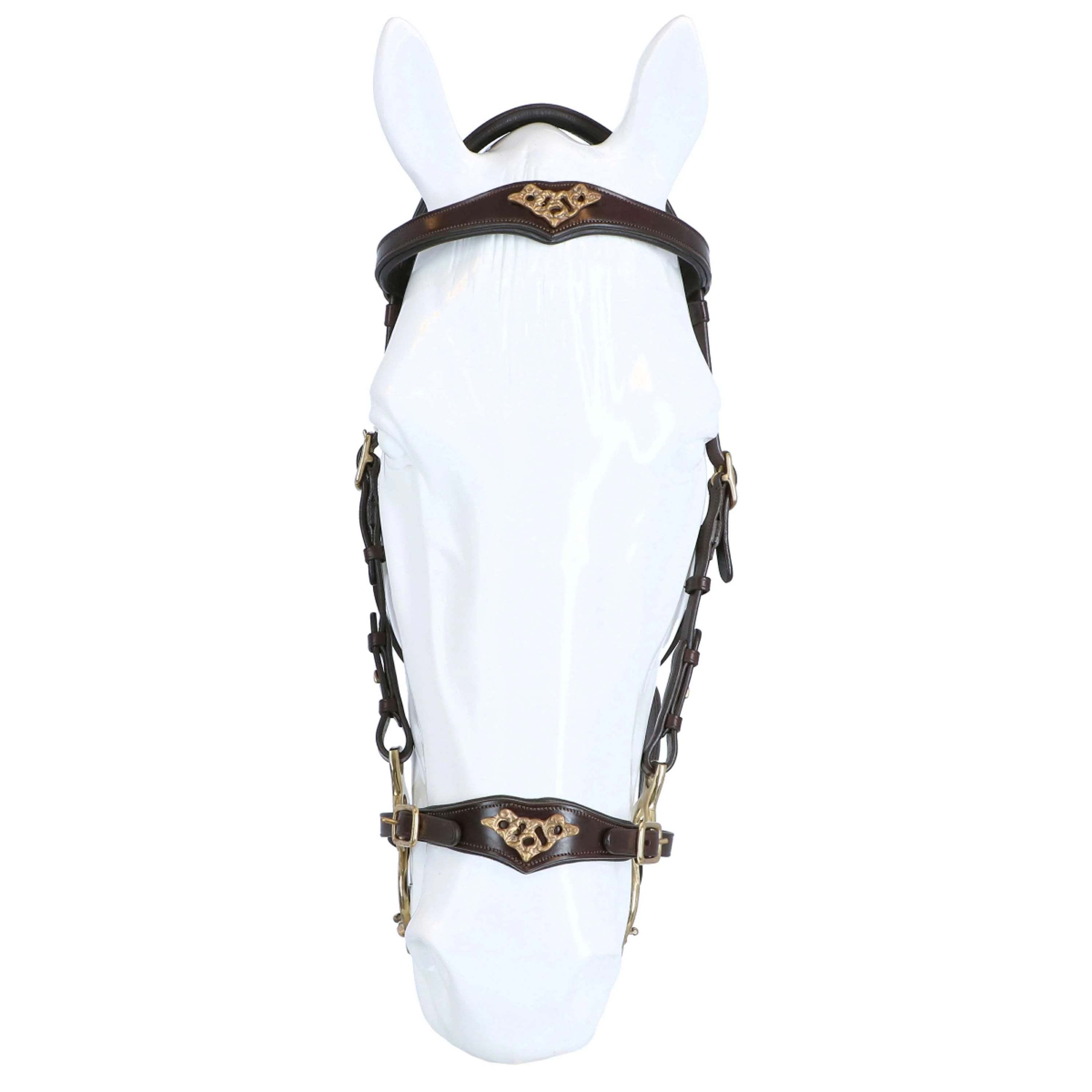 F.R.A. Hackamore Imperial Rênes en Cuir Souple Havane - Image 3