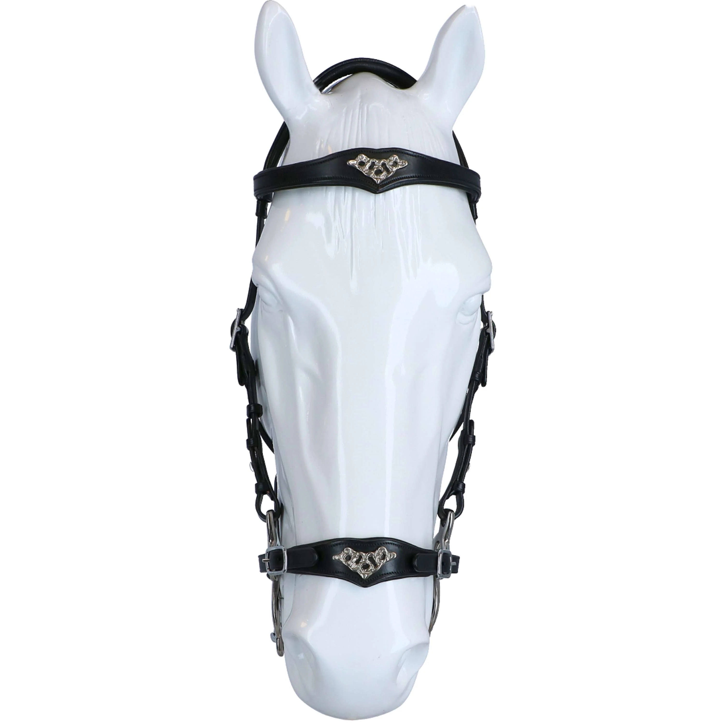 F.R.A. Hackamore Imperial Rênes en Cuir Souple Noir - Image 3
