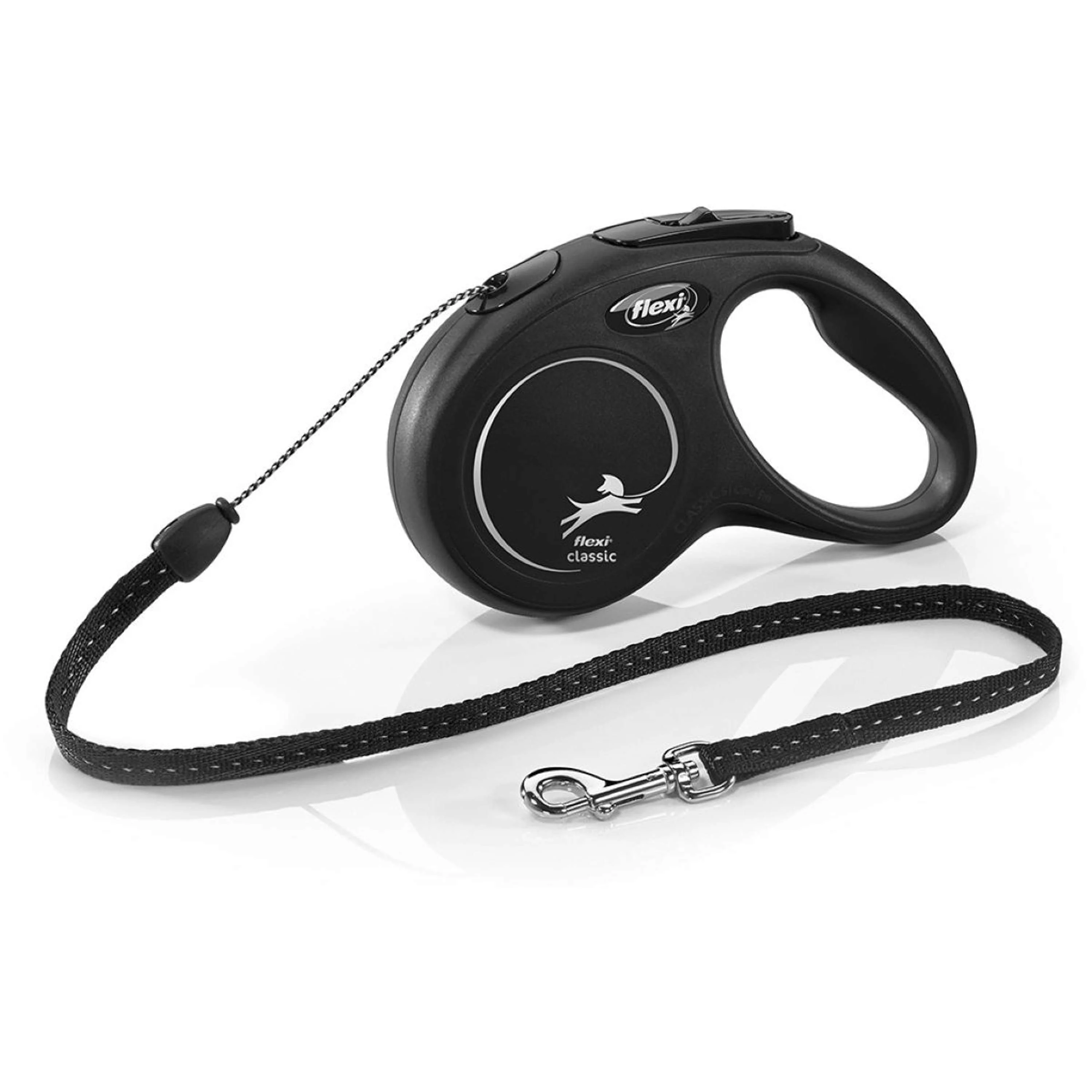Flexi Laisse pour Chien New Classic Corde Noir - Image 2