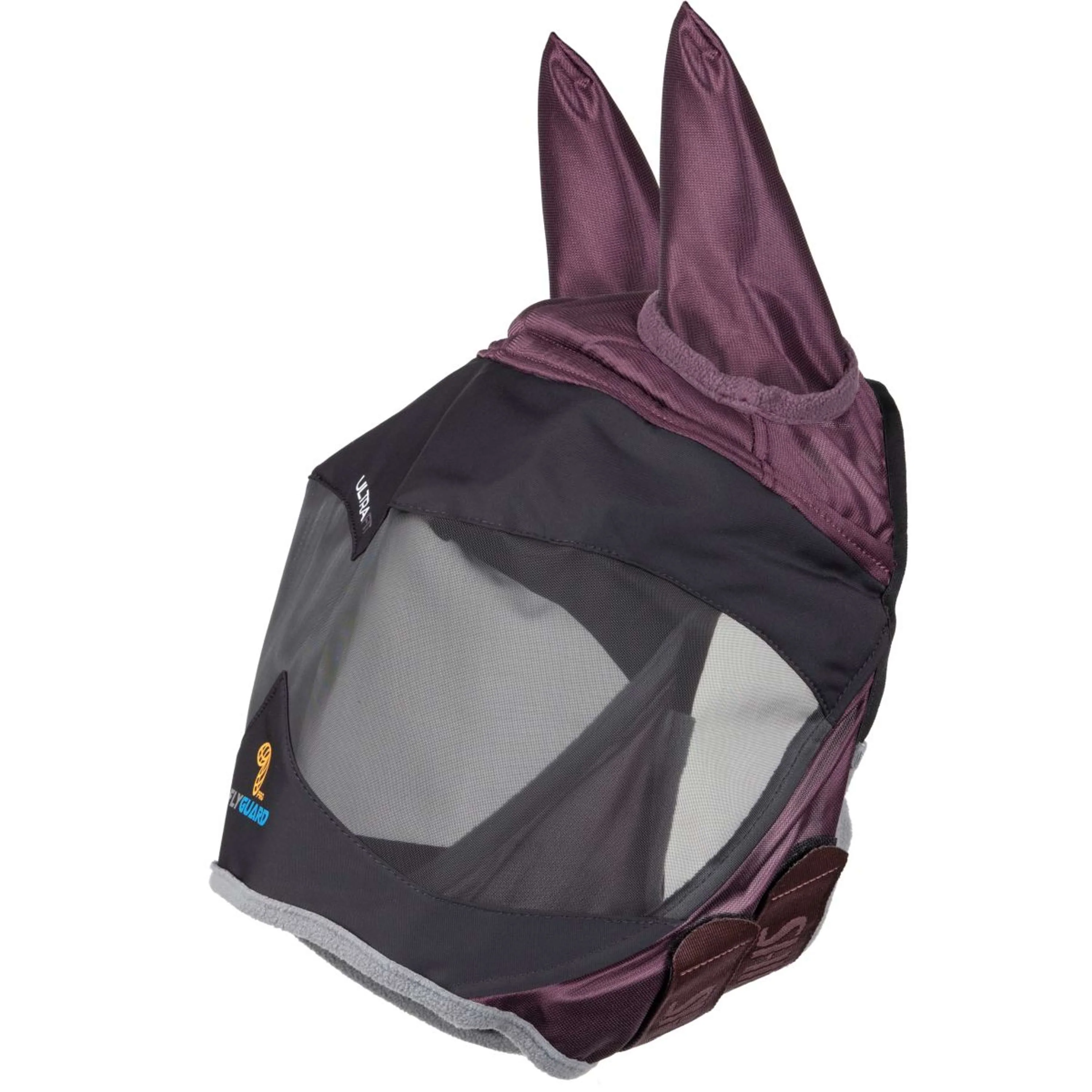 FlyGuard by Shires Masque Anti-Mouches Pro Deluxe avec Oreilles Black Cherry - Image 2