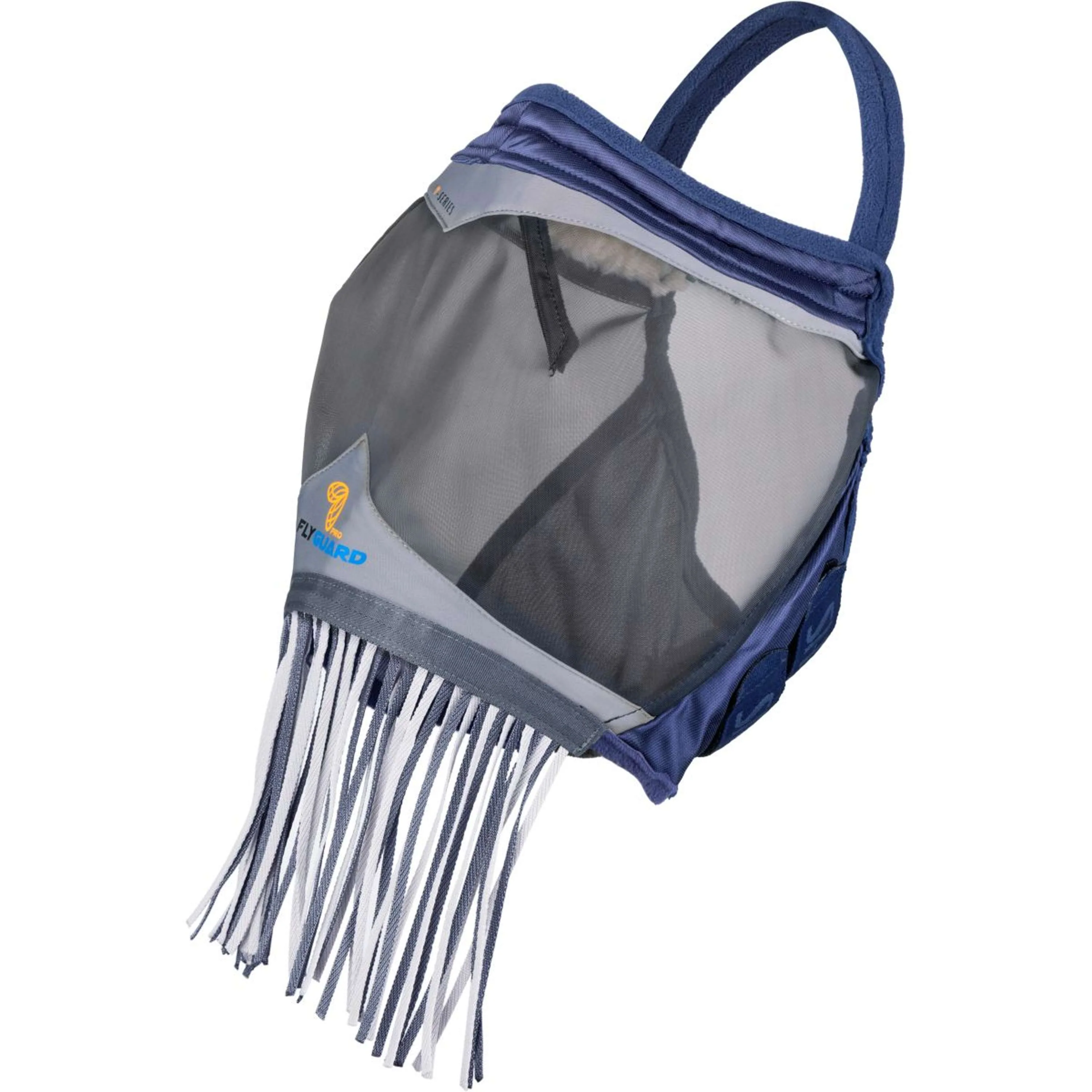 FlyGuard by Shires Masque Anti-Mouches Pro Fine Mesh sans Oreilles avec Franges Marin - Image 2
