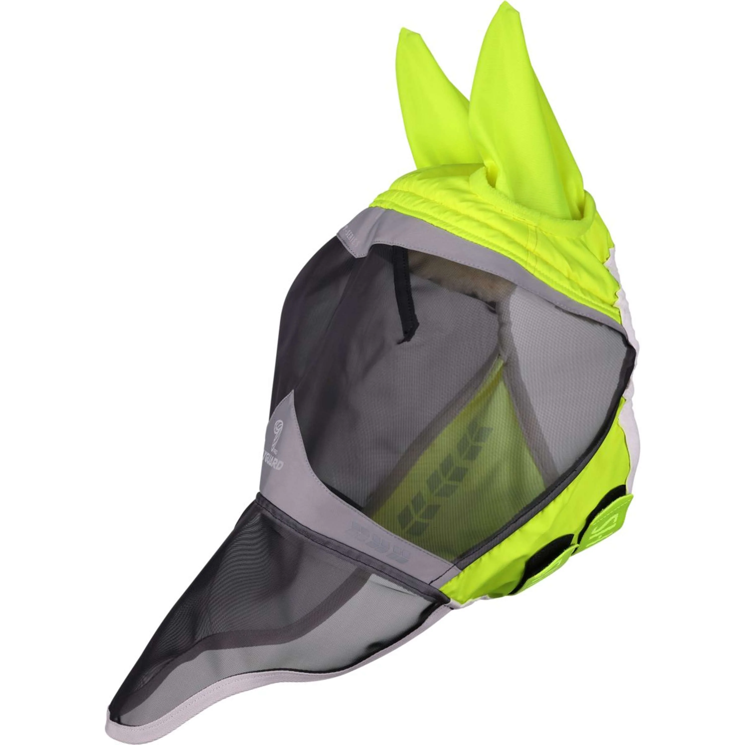 FlyGuard by Shires Masque Anti-Mouches Pro Hi-Viz Fine Mesh avec Oreilles et Nez Fluorescent-jaune - Image 2