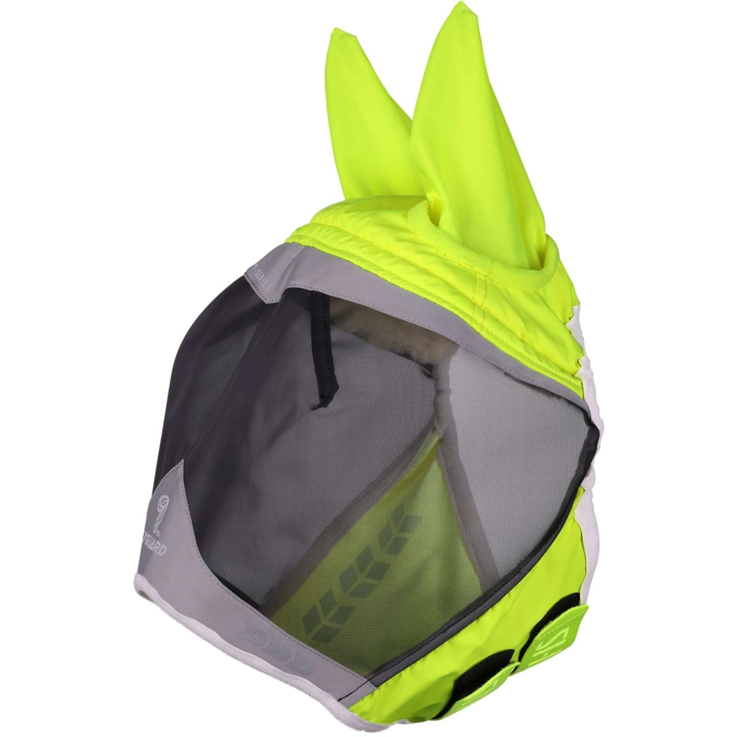 FlyGuard by Shires Masque Anti-Mouches Pro Hi-Viz Fine Mesh avec Oreilles Fluorescent-jaune - Image 2