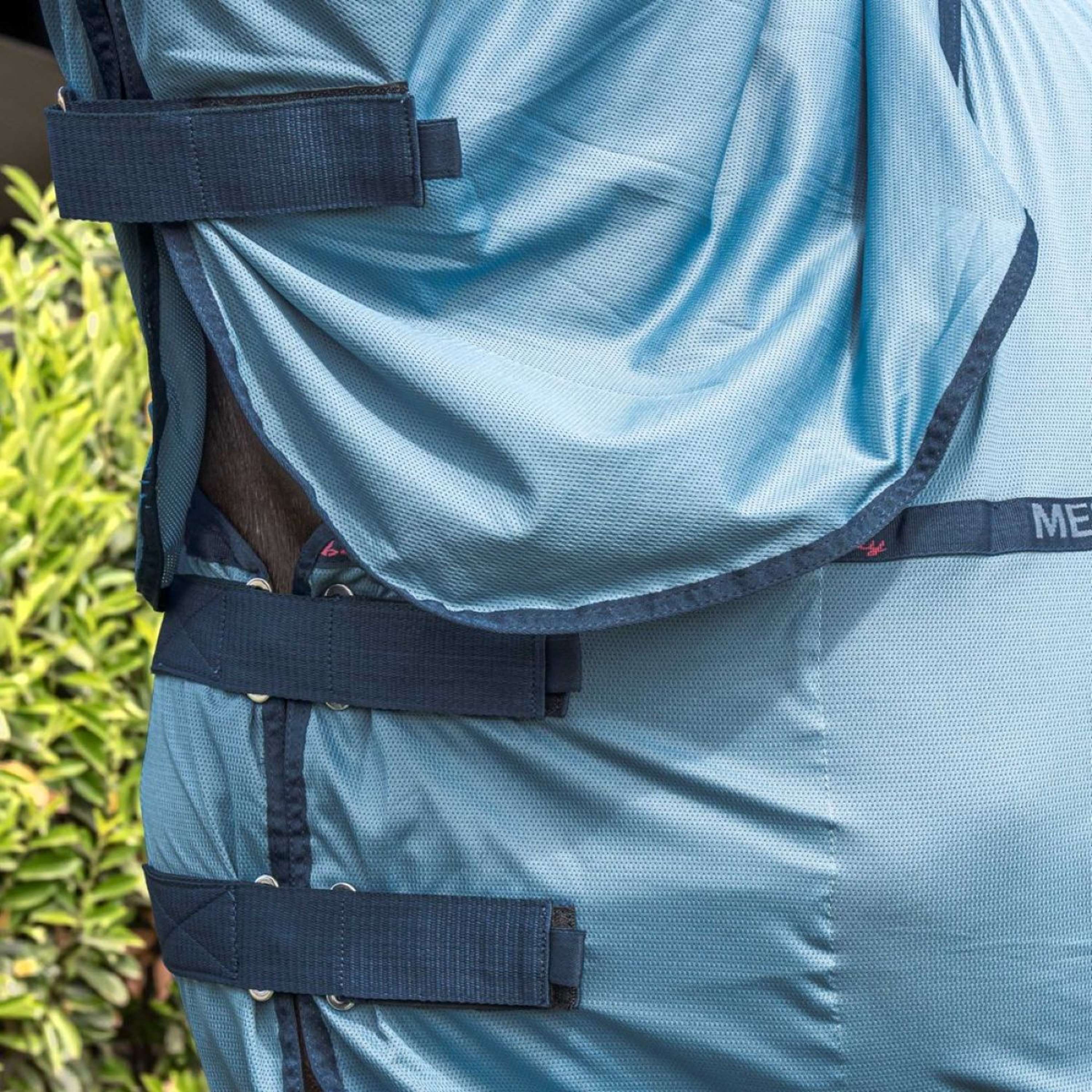 Harry's Horse Couverture Anti-Mouches Mesh-Pro Belly Bleu ciel - Image 4