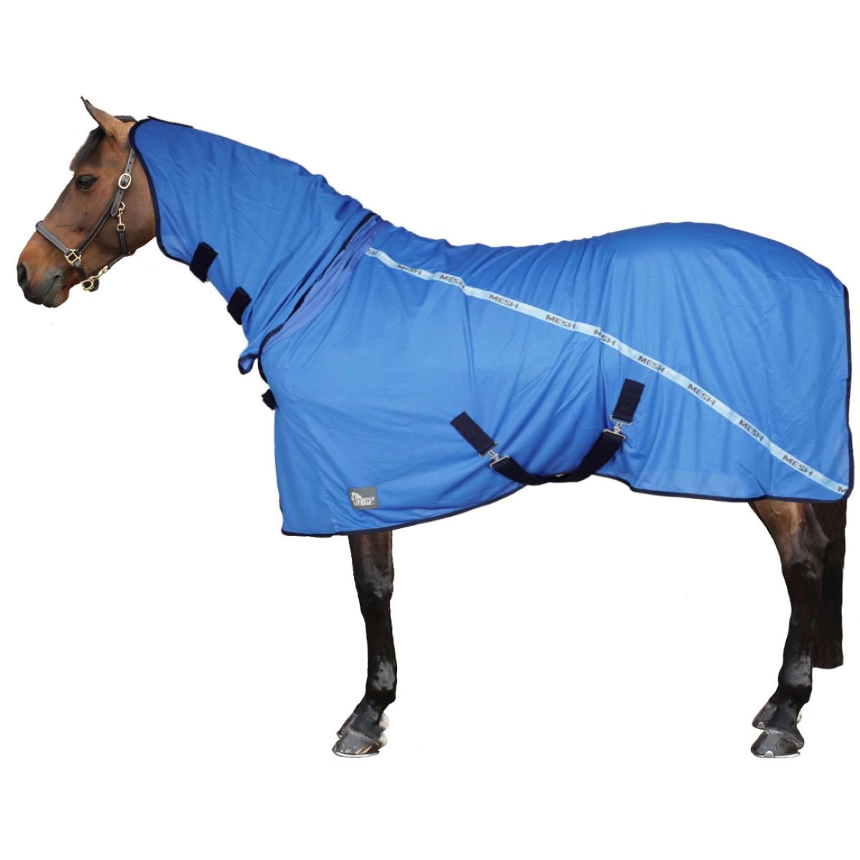 Harry's Horse Couverture Anti-Mouches Mesh Pro Neck Bleu - Image 2