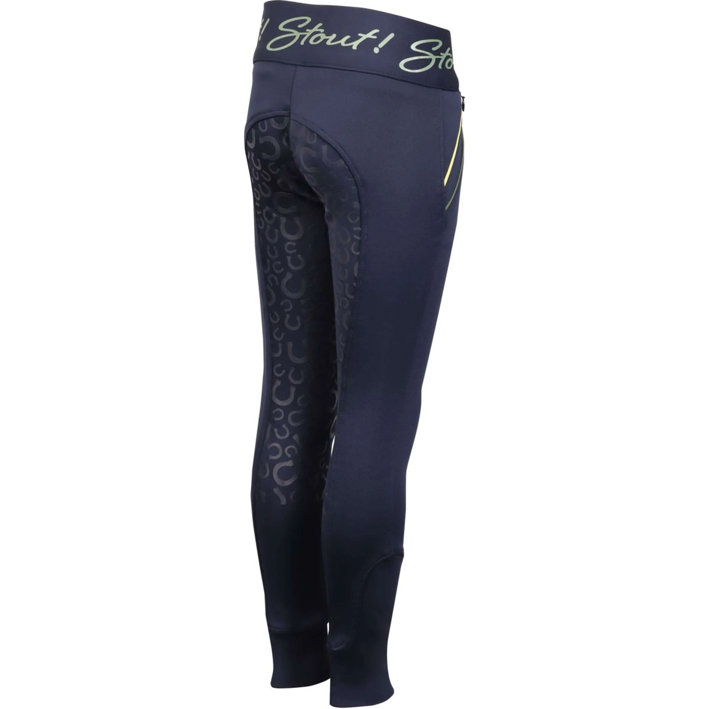 Harry's Horse Legging d'Équitation Equitights STOUT! Lime Full Grip Marin - Image 2