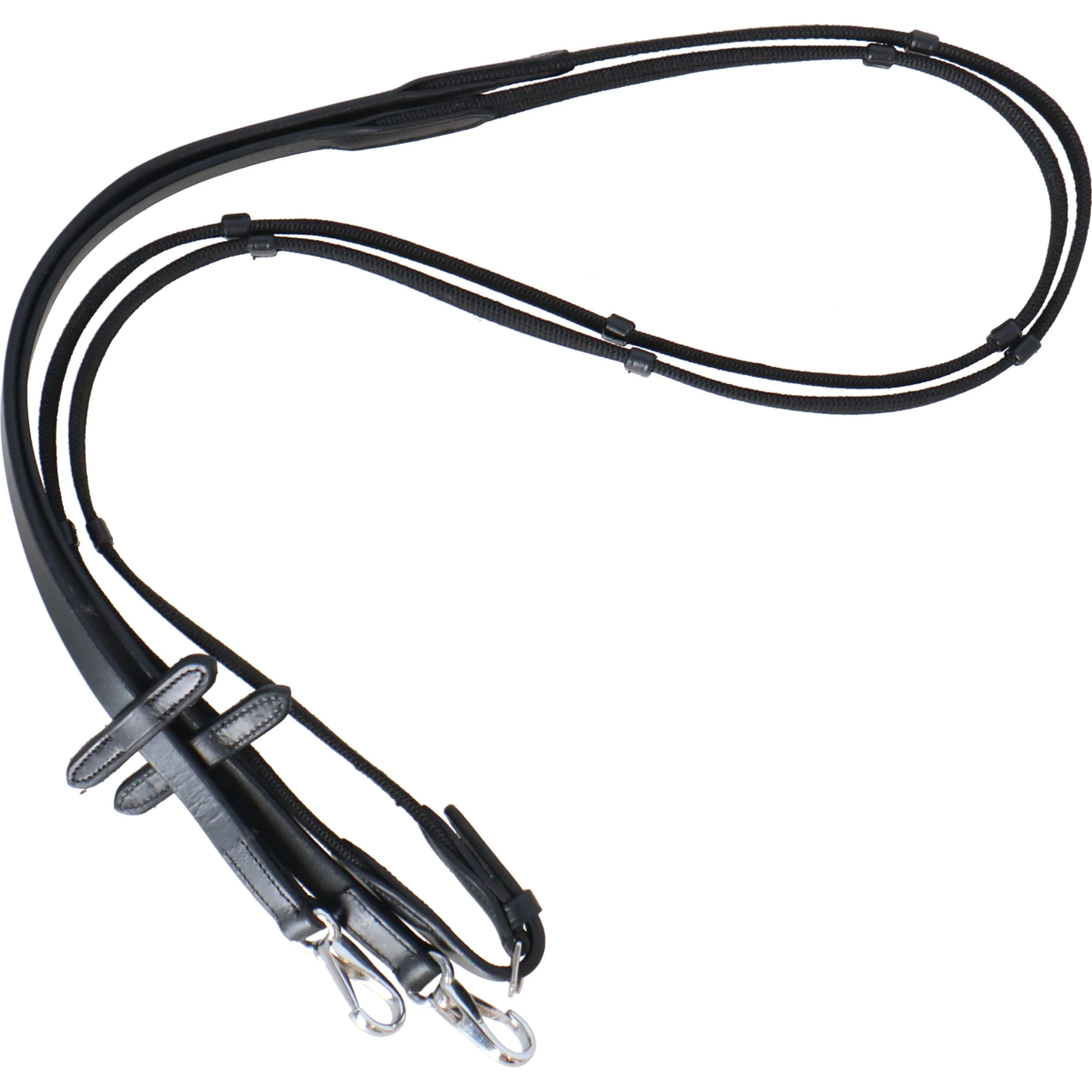 Harry's Horse Rênes Webband avec Fermeture Clip Noir - Image 2